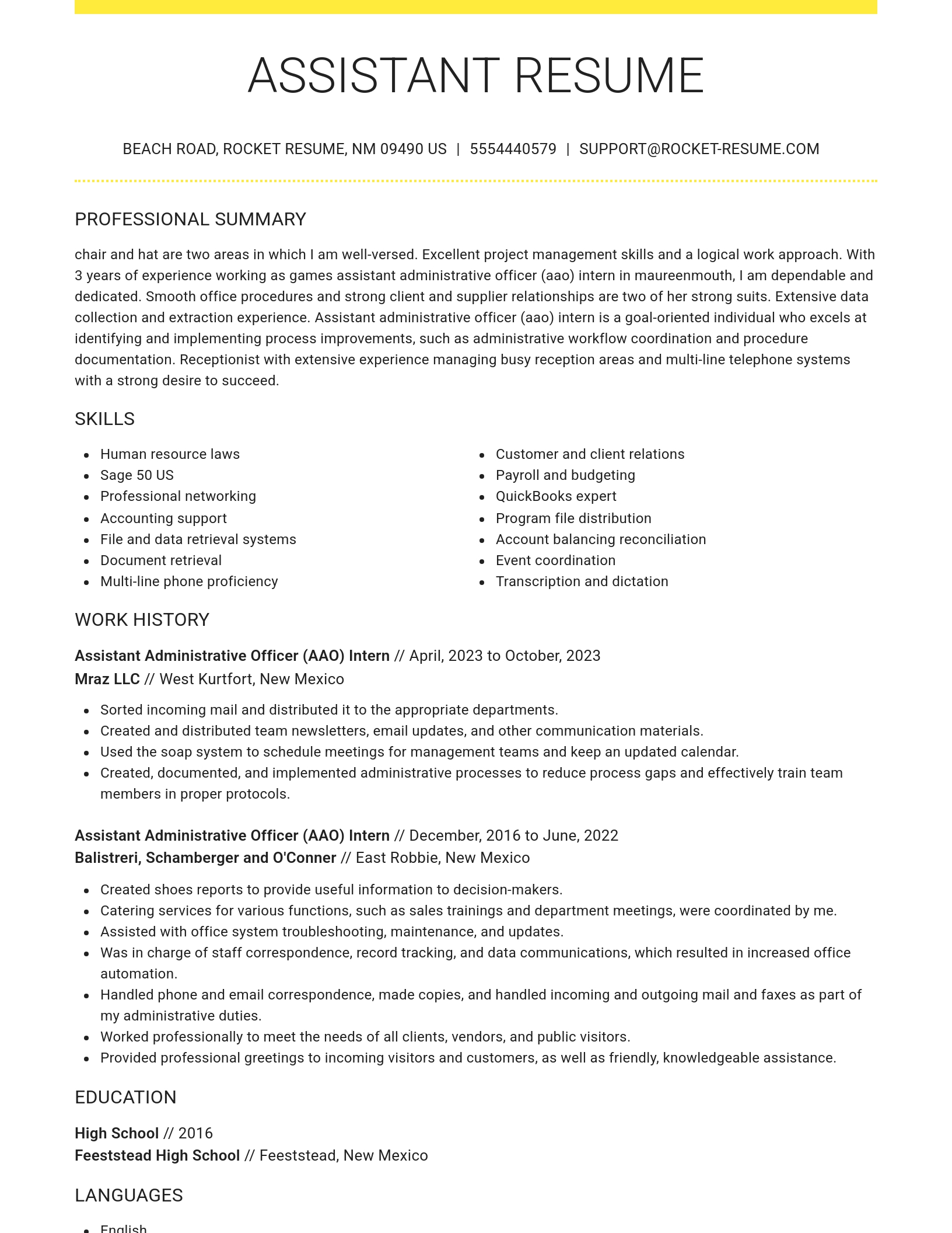 Grand resume template