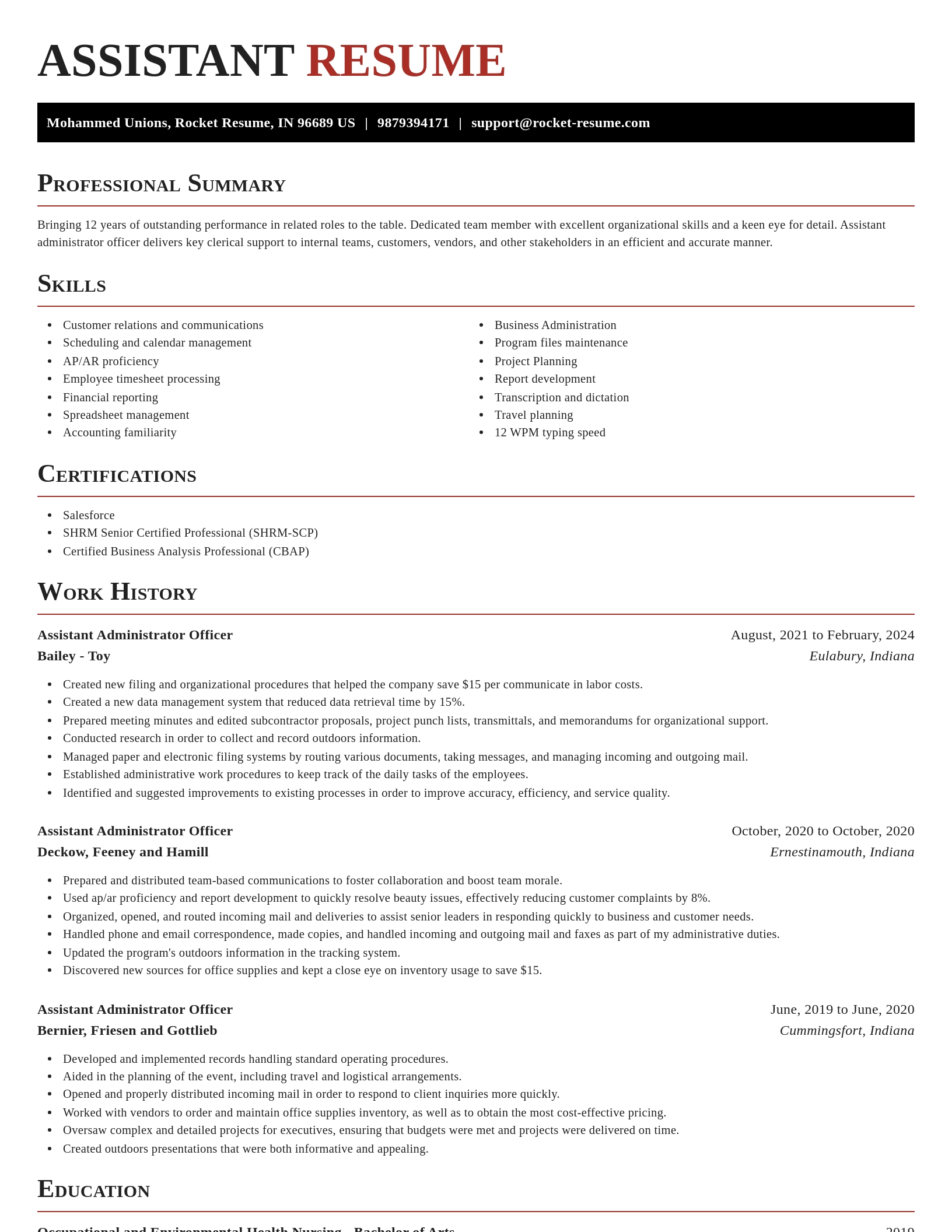 Exquisite resume template
