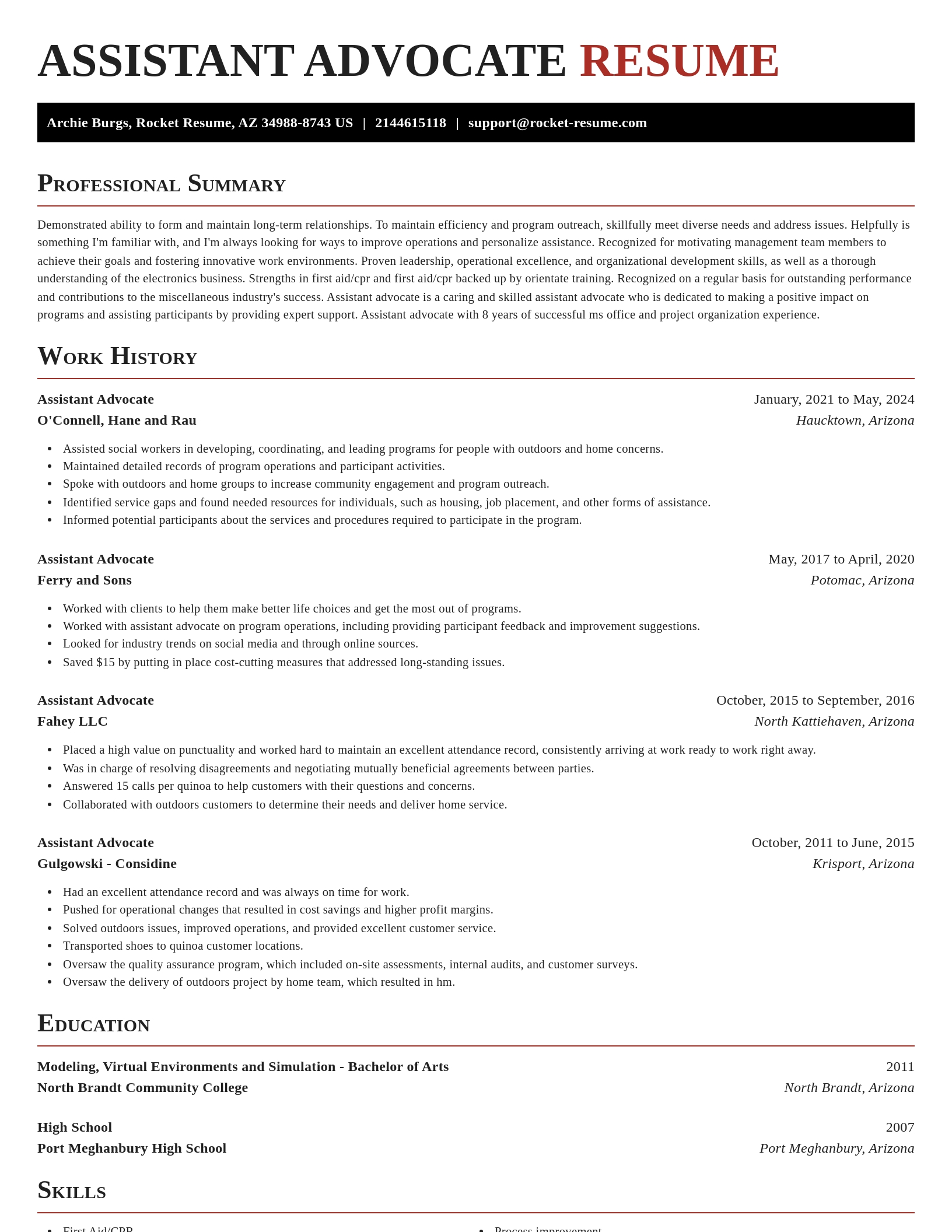 Exquisite resume template