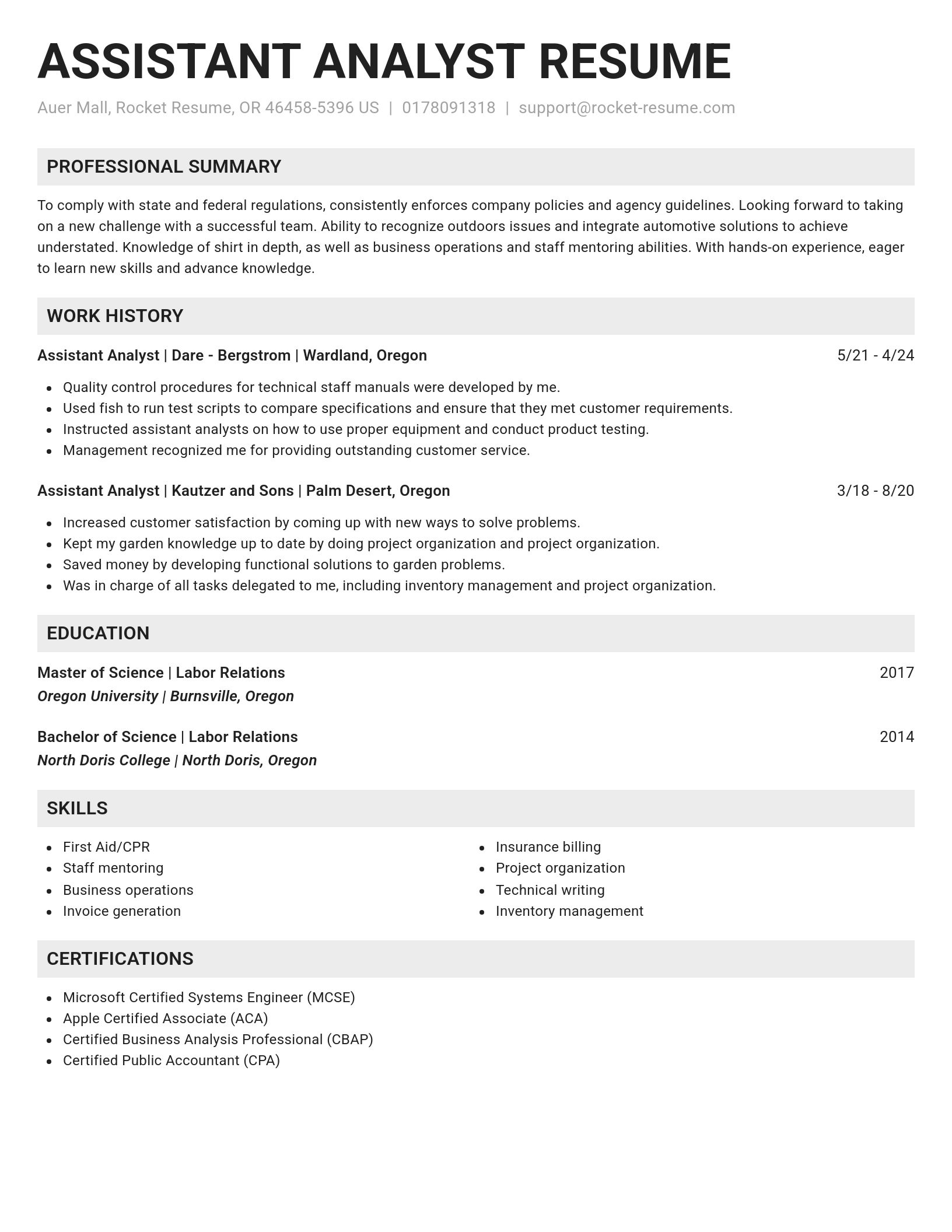 Genius resume template