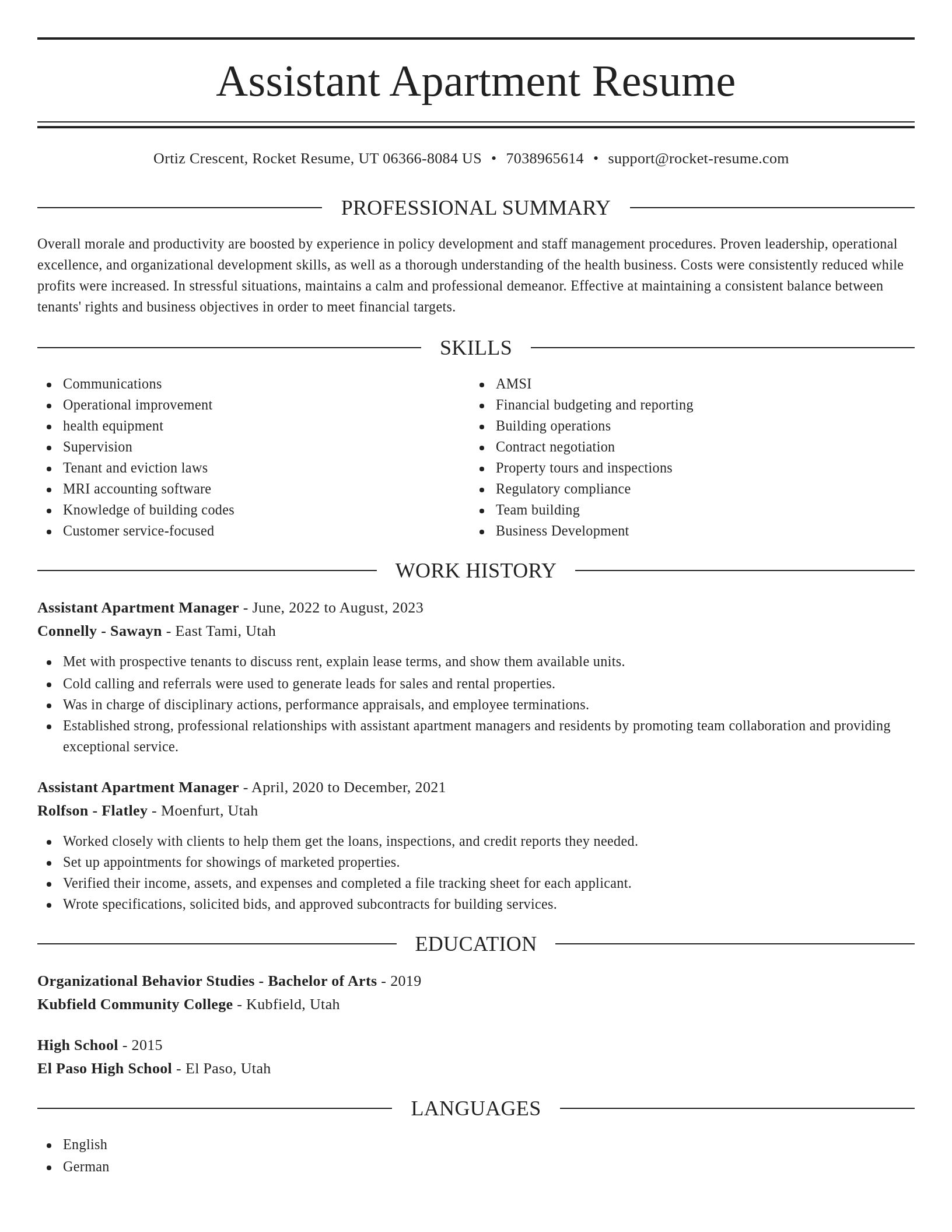 Elegant resume template
