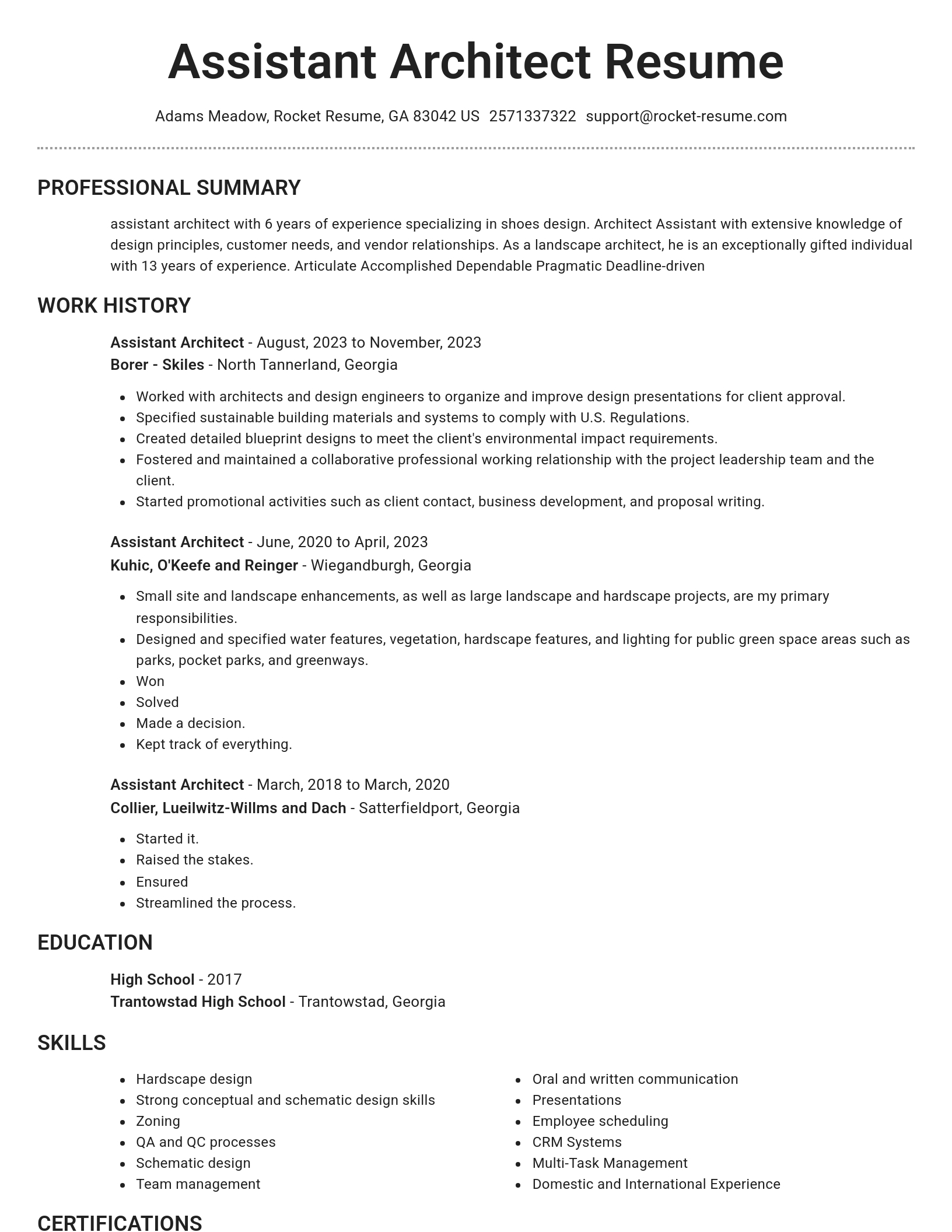 Brilliant resume template