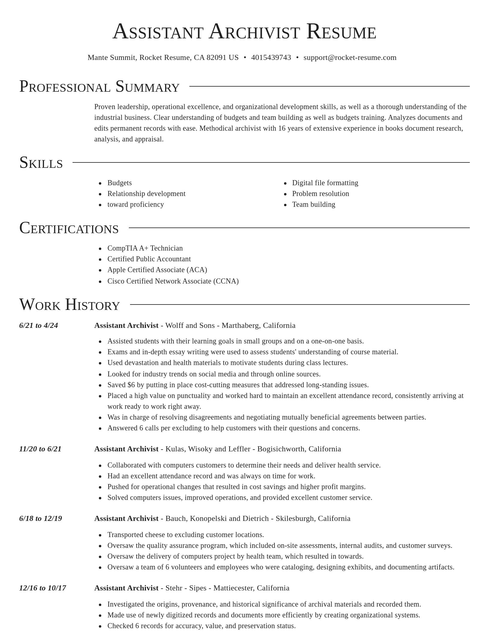 Director resume template