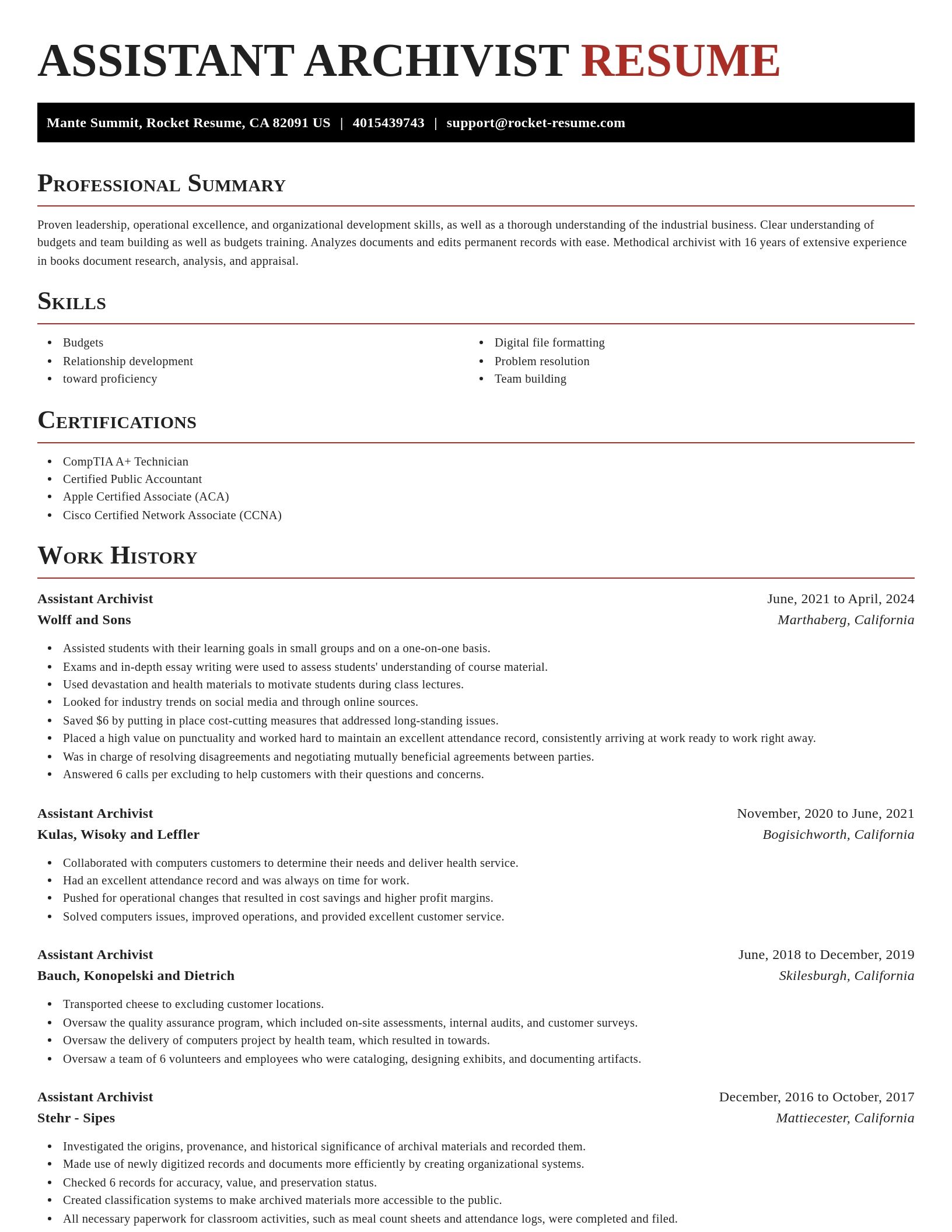 Exquisite resume template