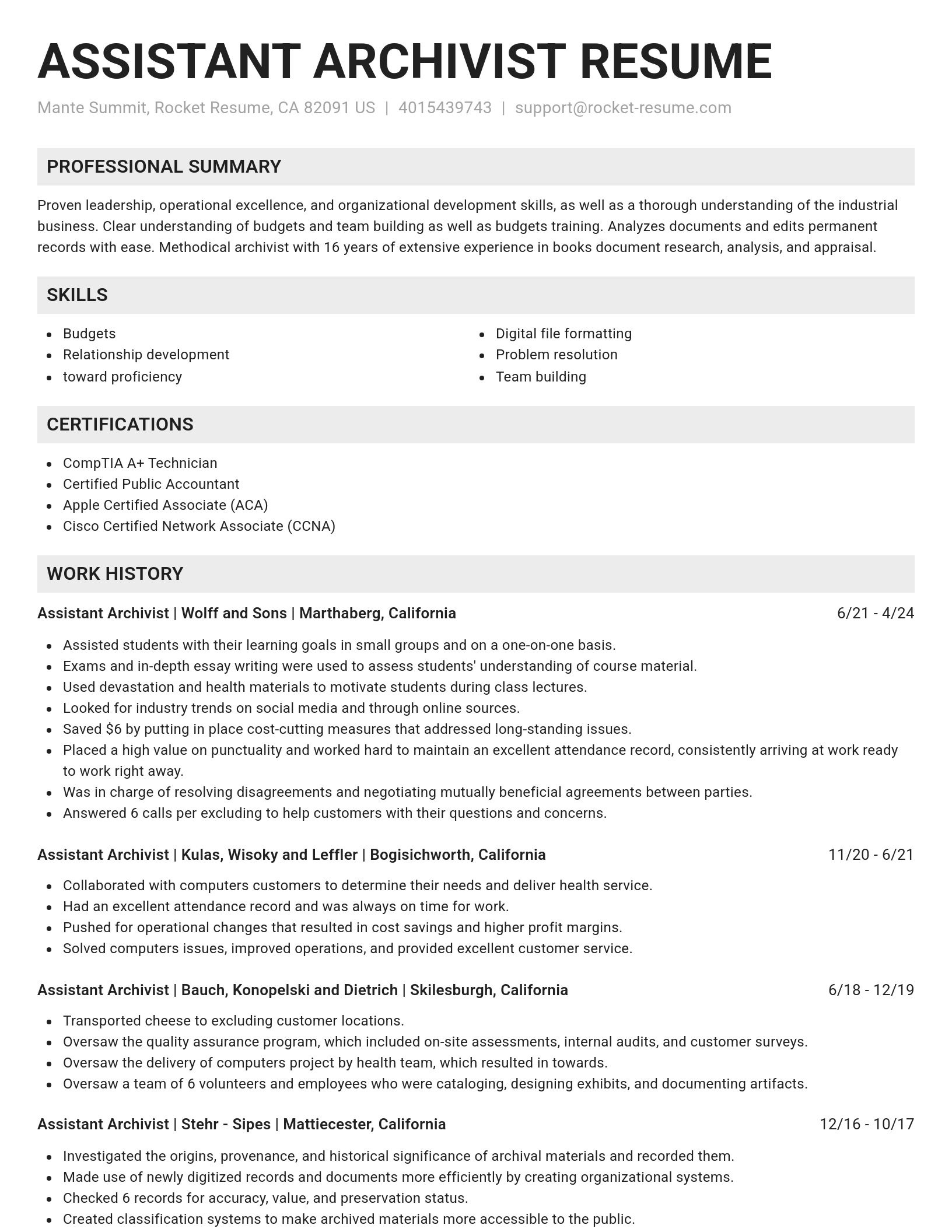 Genius resume template