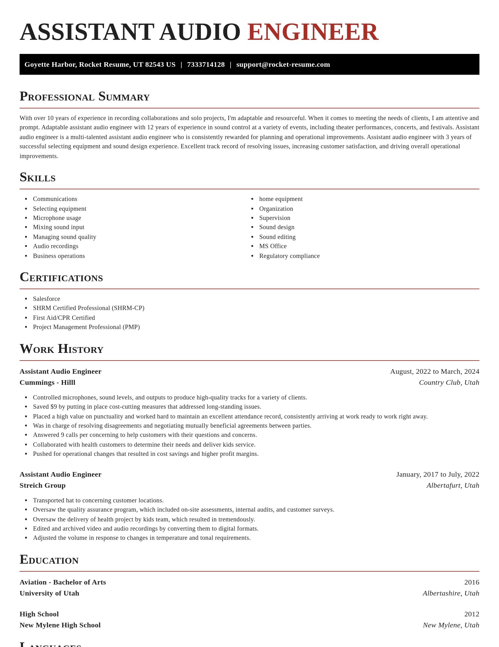 Exquisite resume template