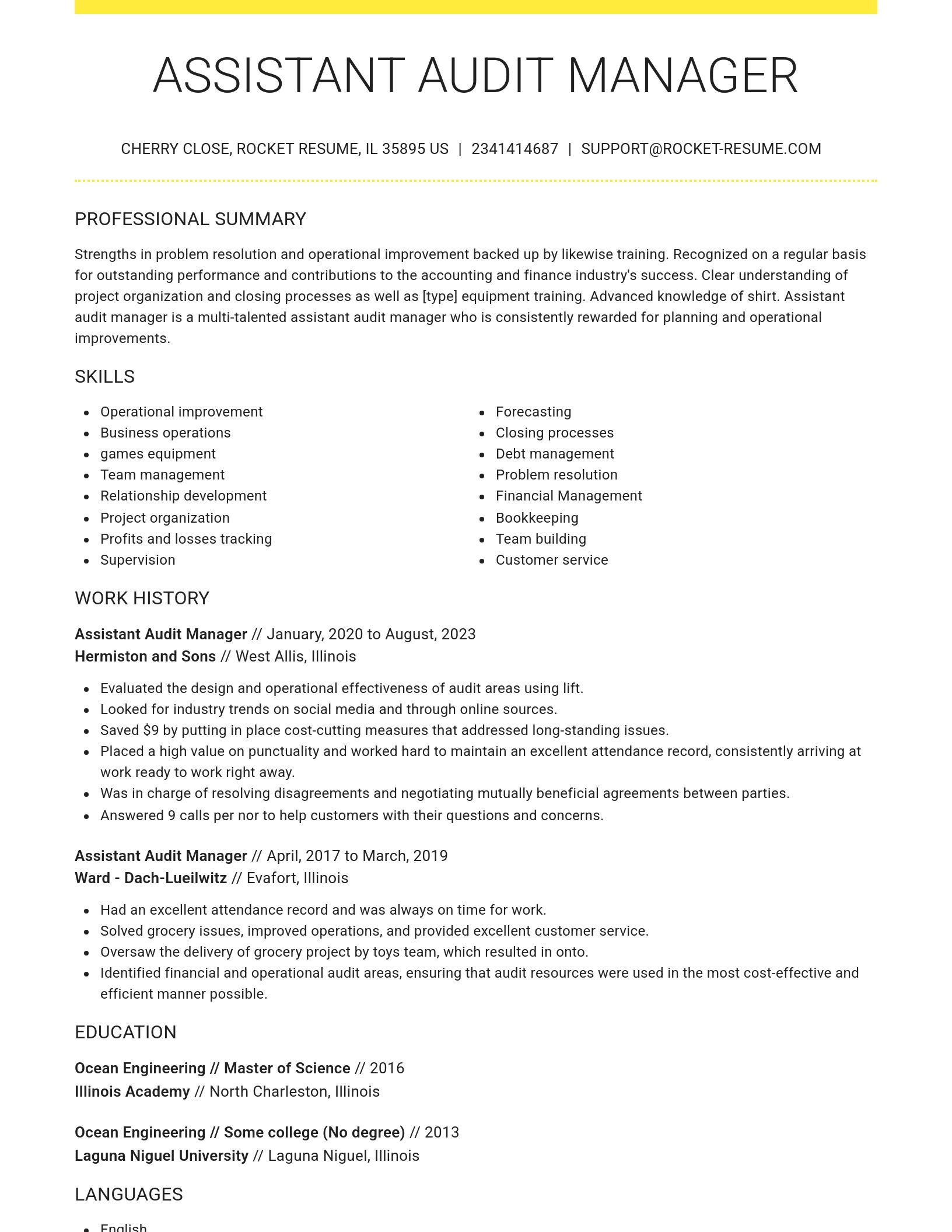 Grand resume template