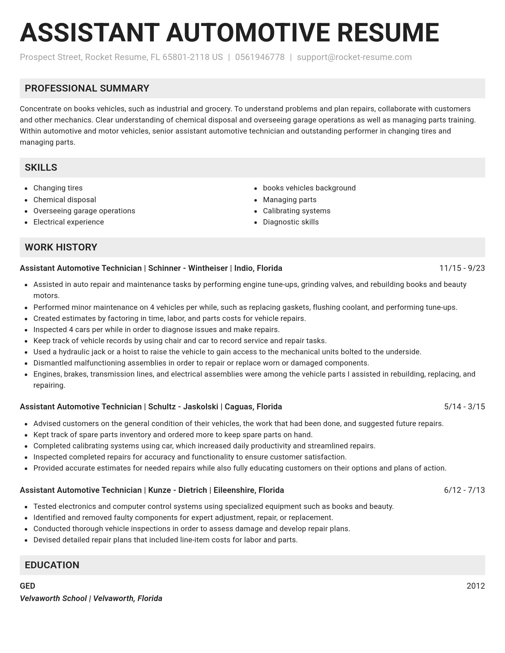 Genius resume template