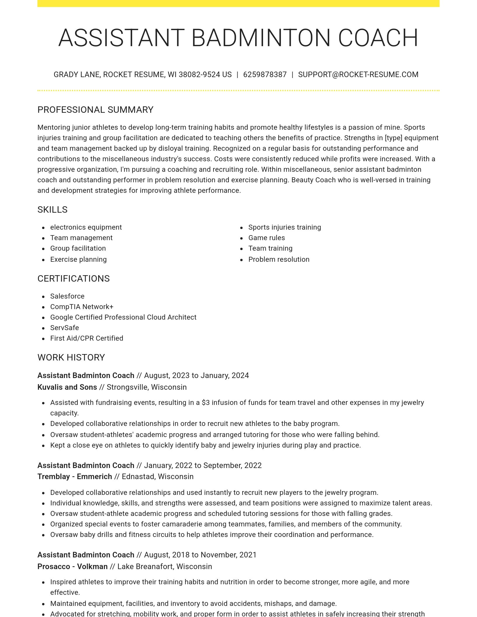 Grand resume template