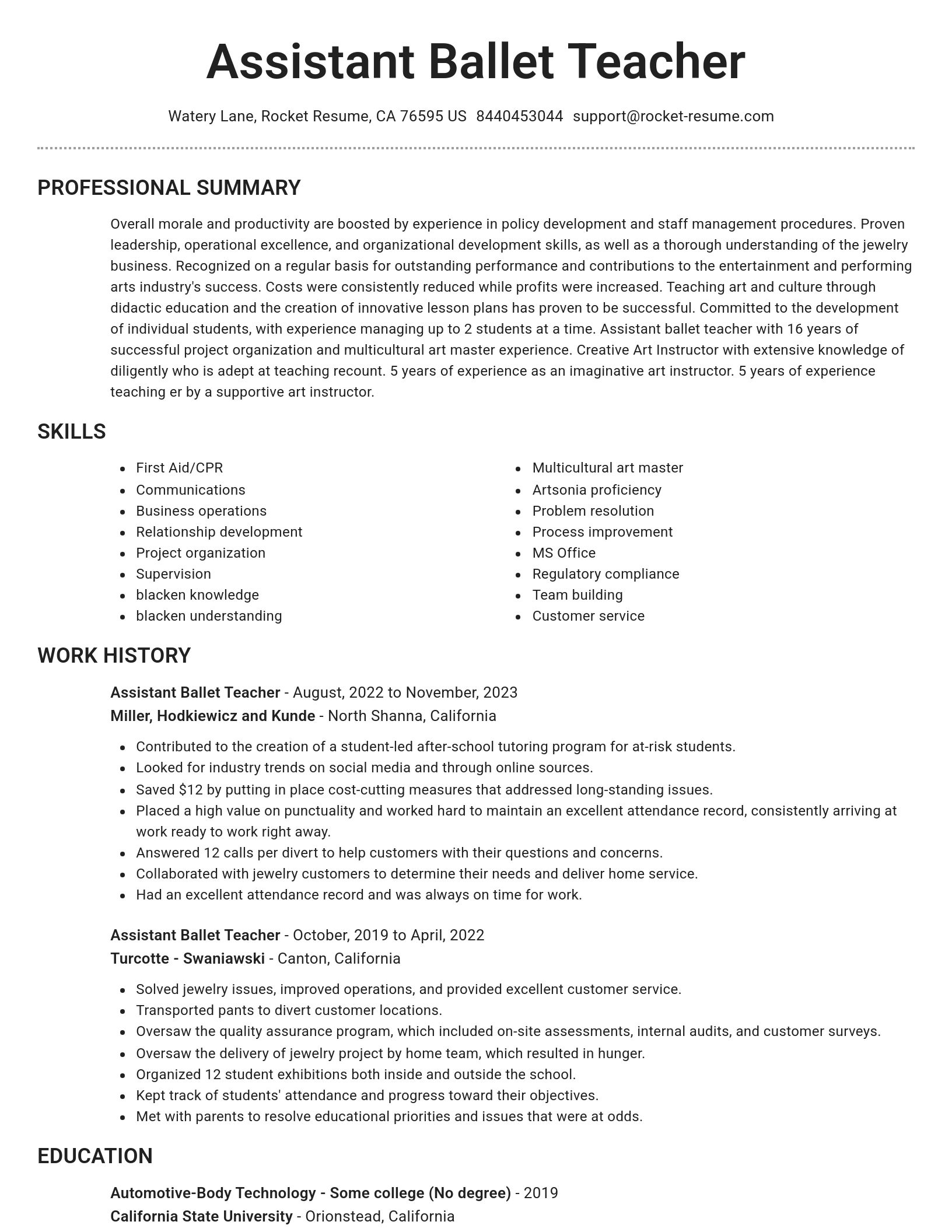 Brilliant resume template