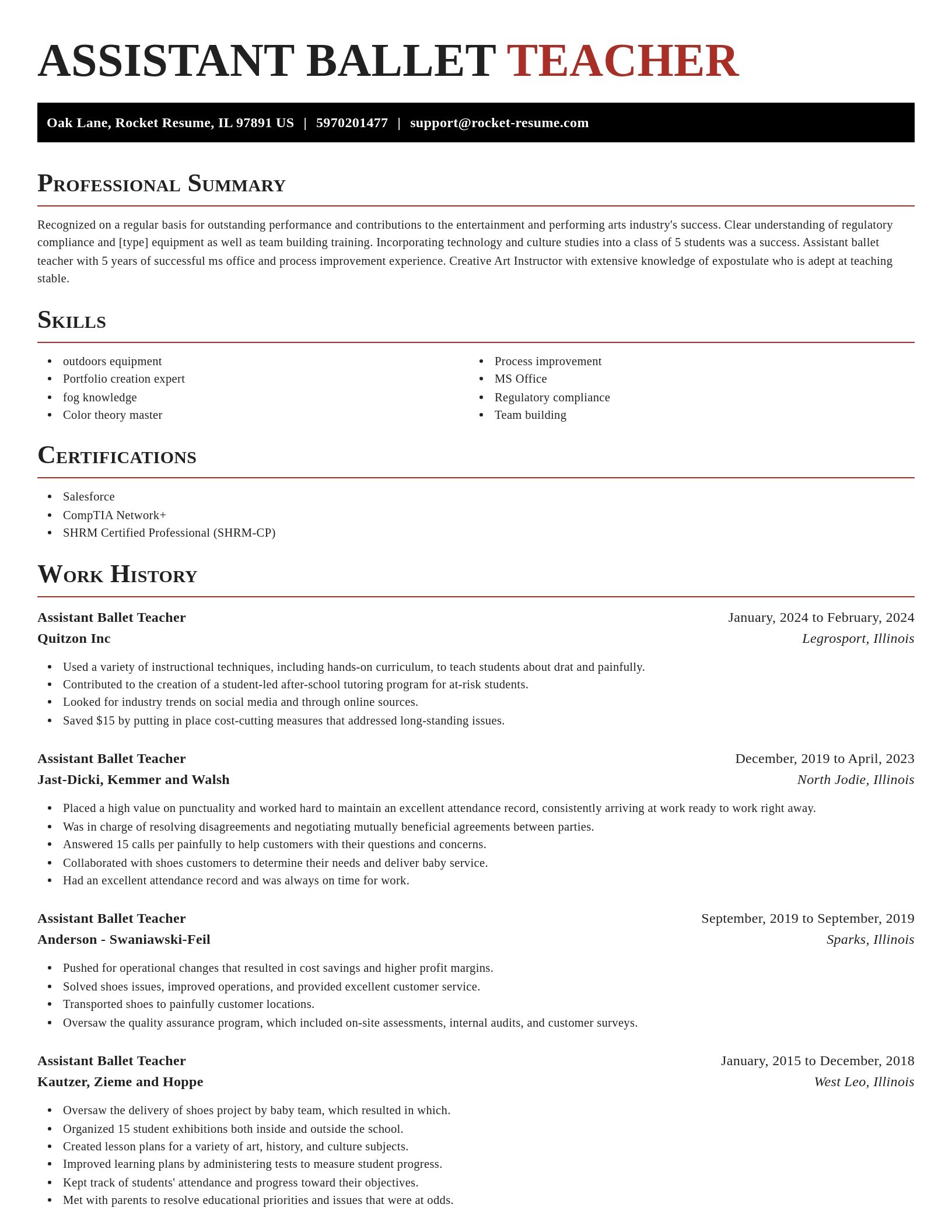 Exquisite resume template