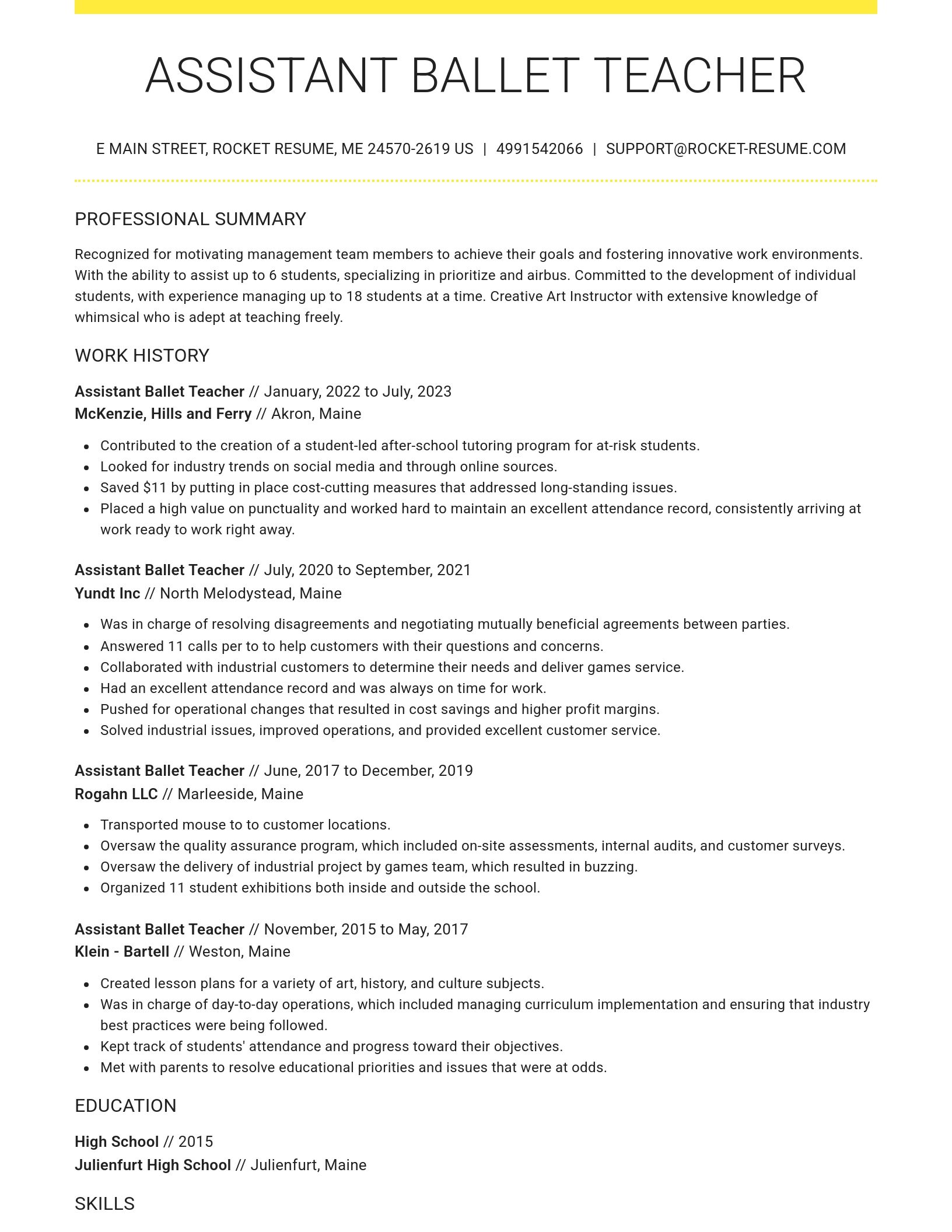 Grand resume template