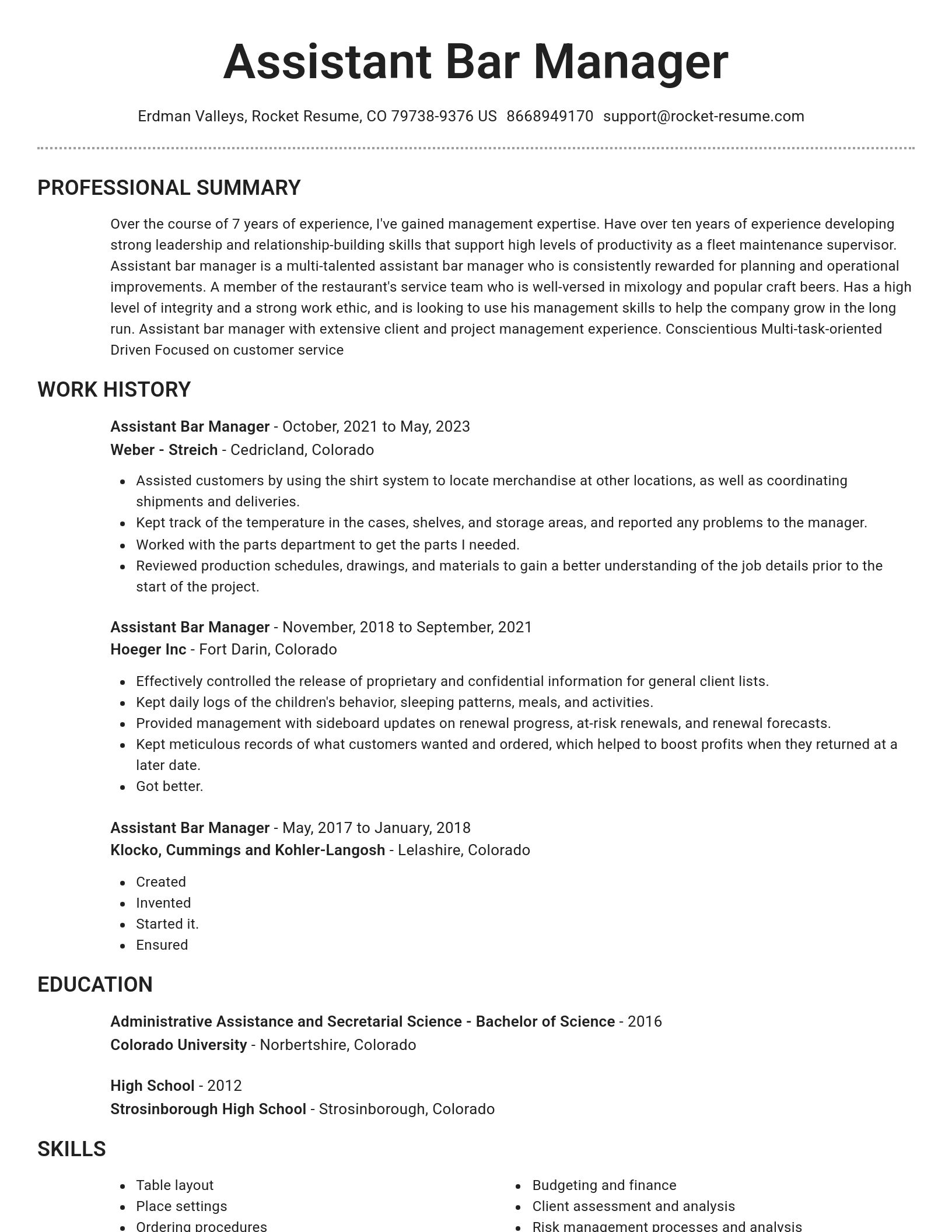 Brilliant resume template