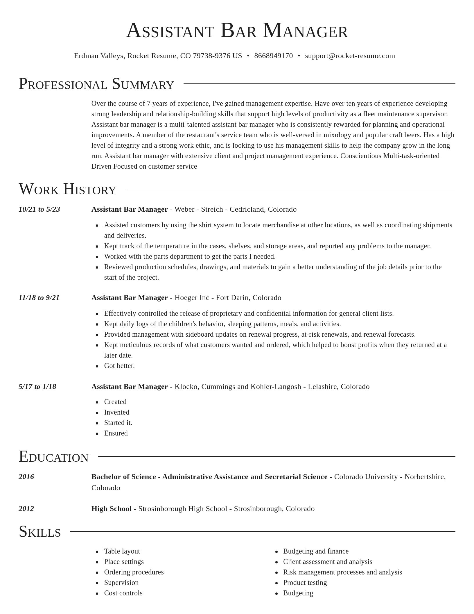 Director resume template