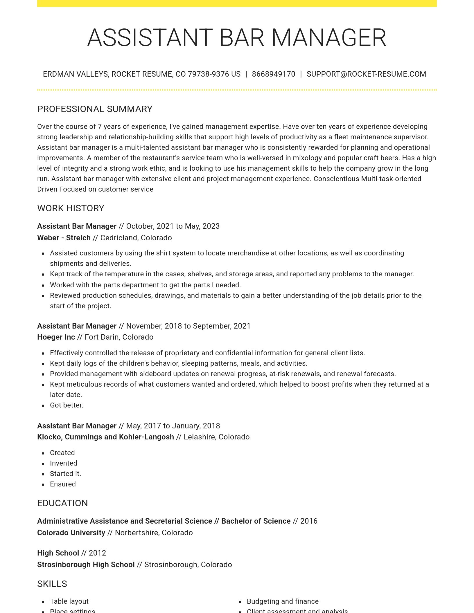 Grand resume template
