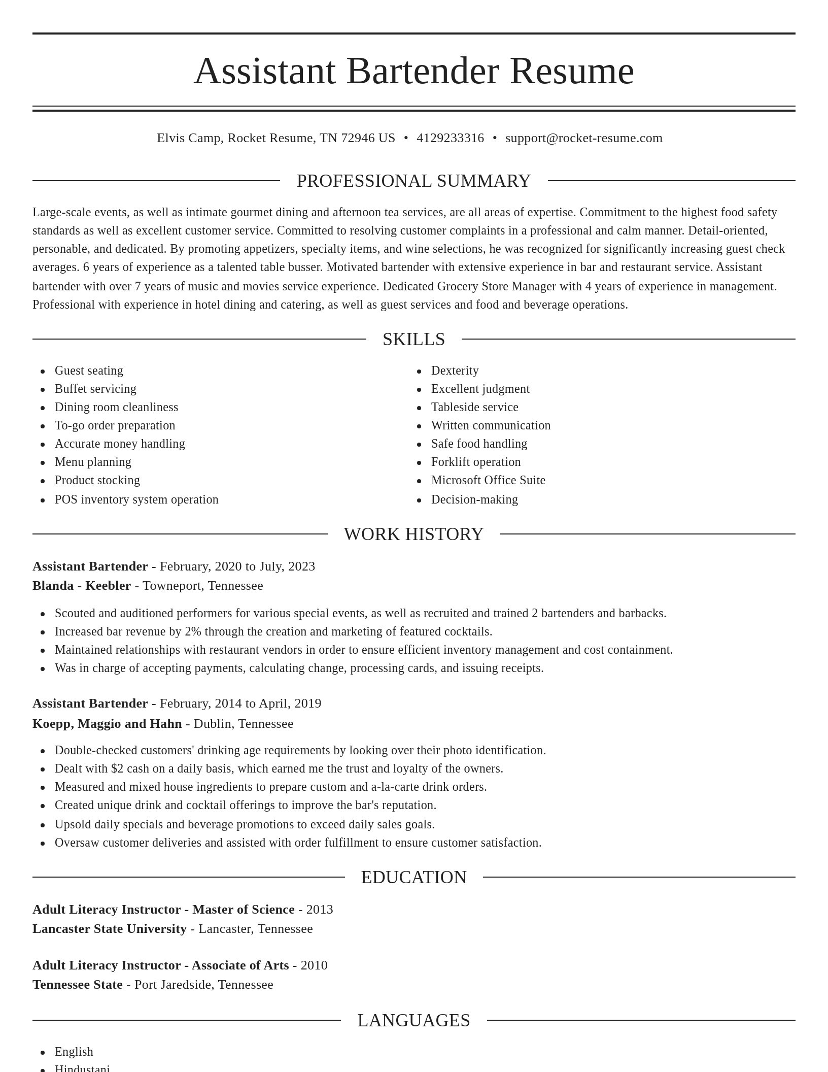Elegant resume template