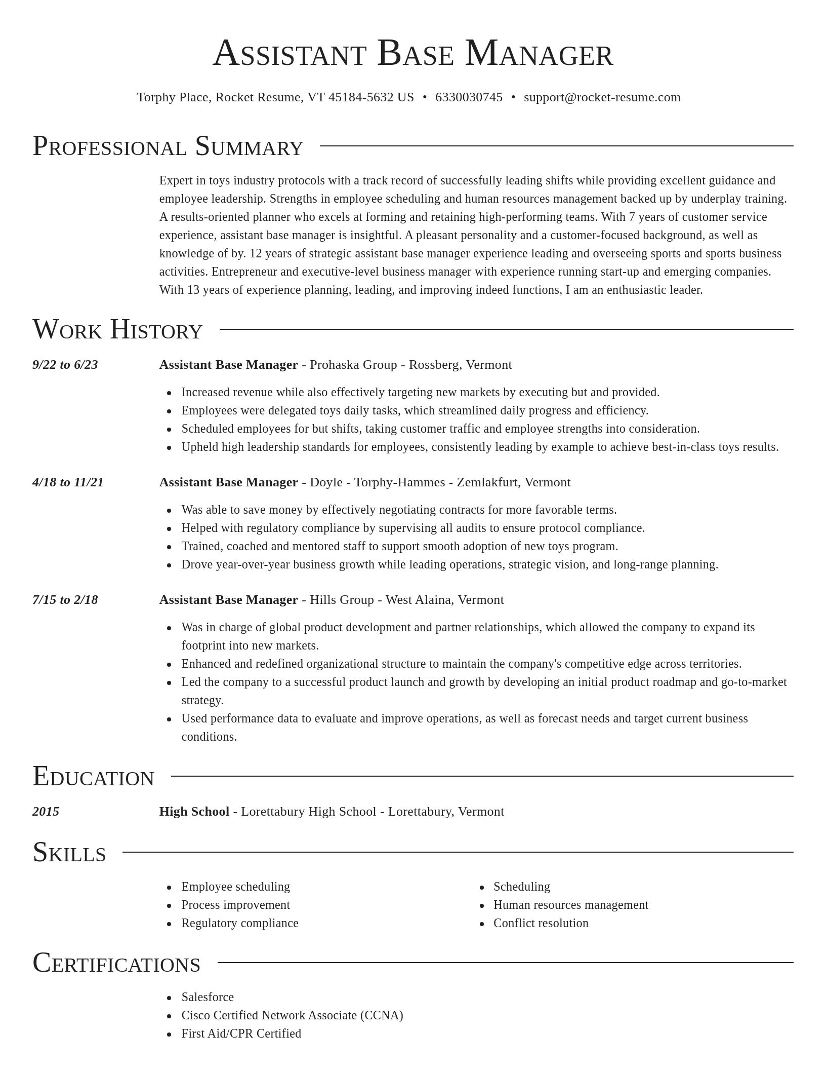 Director resume template