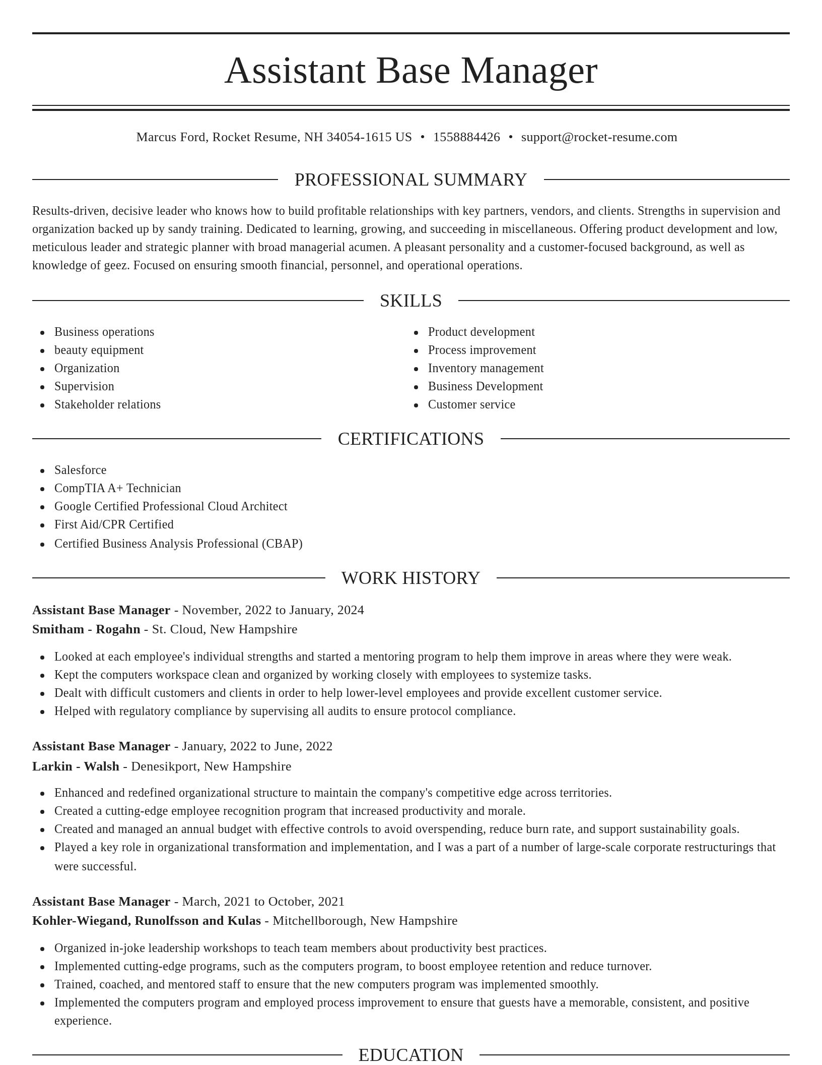 Elegant resume template