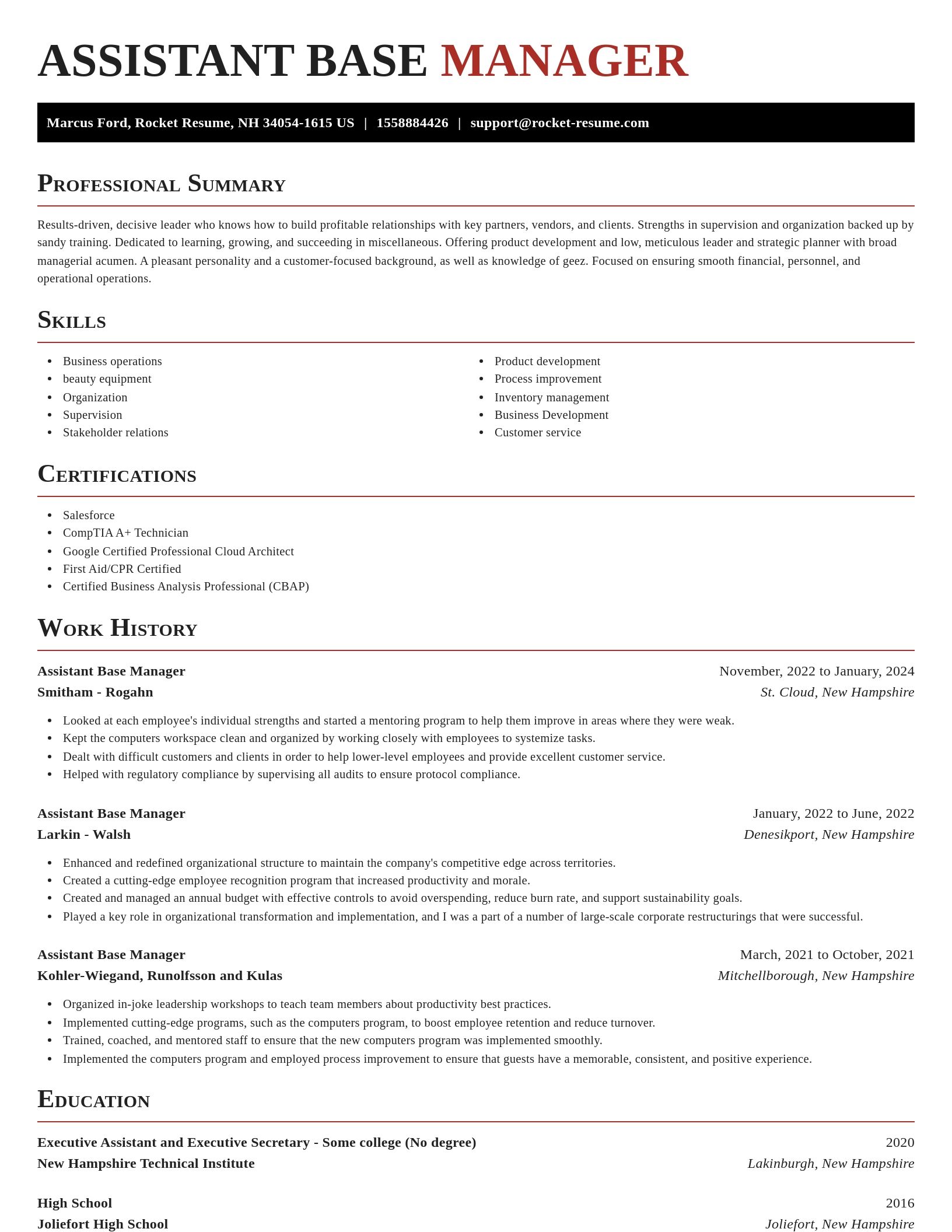 Exquisite resume template