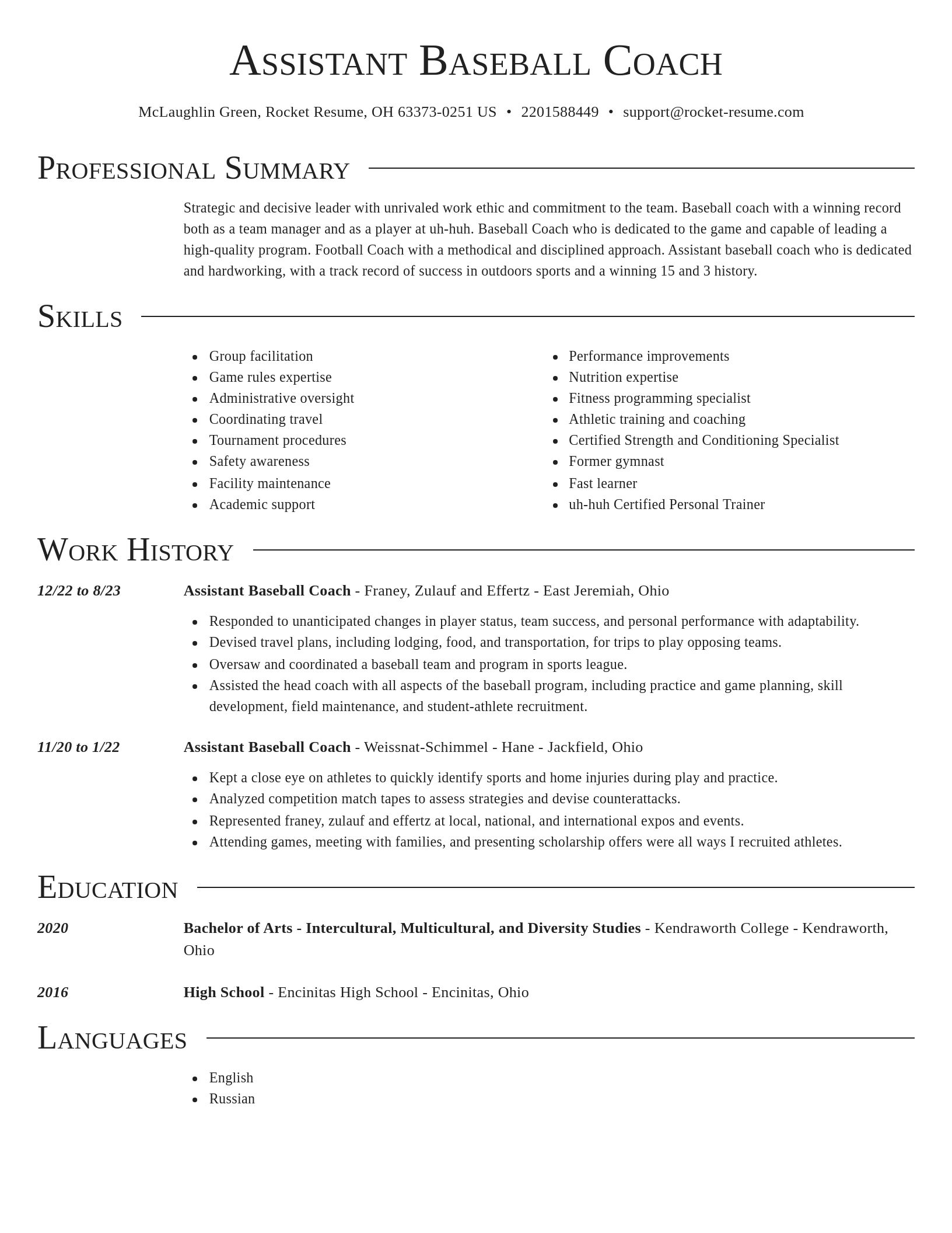 Director resume template
