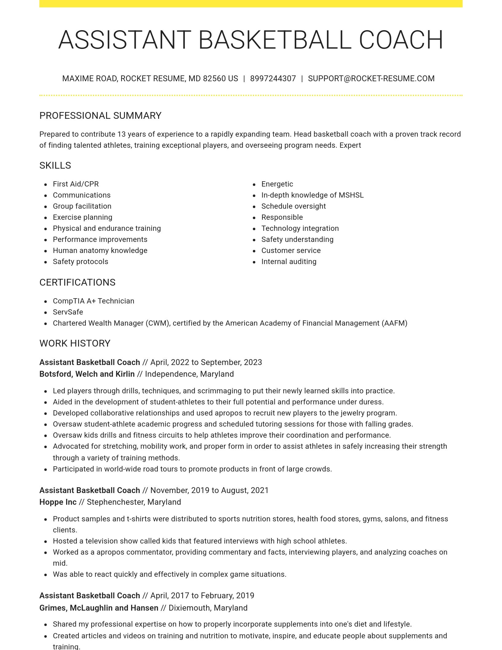Grand resume template