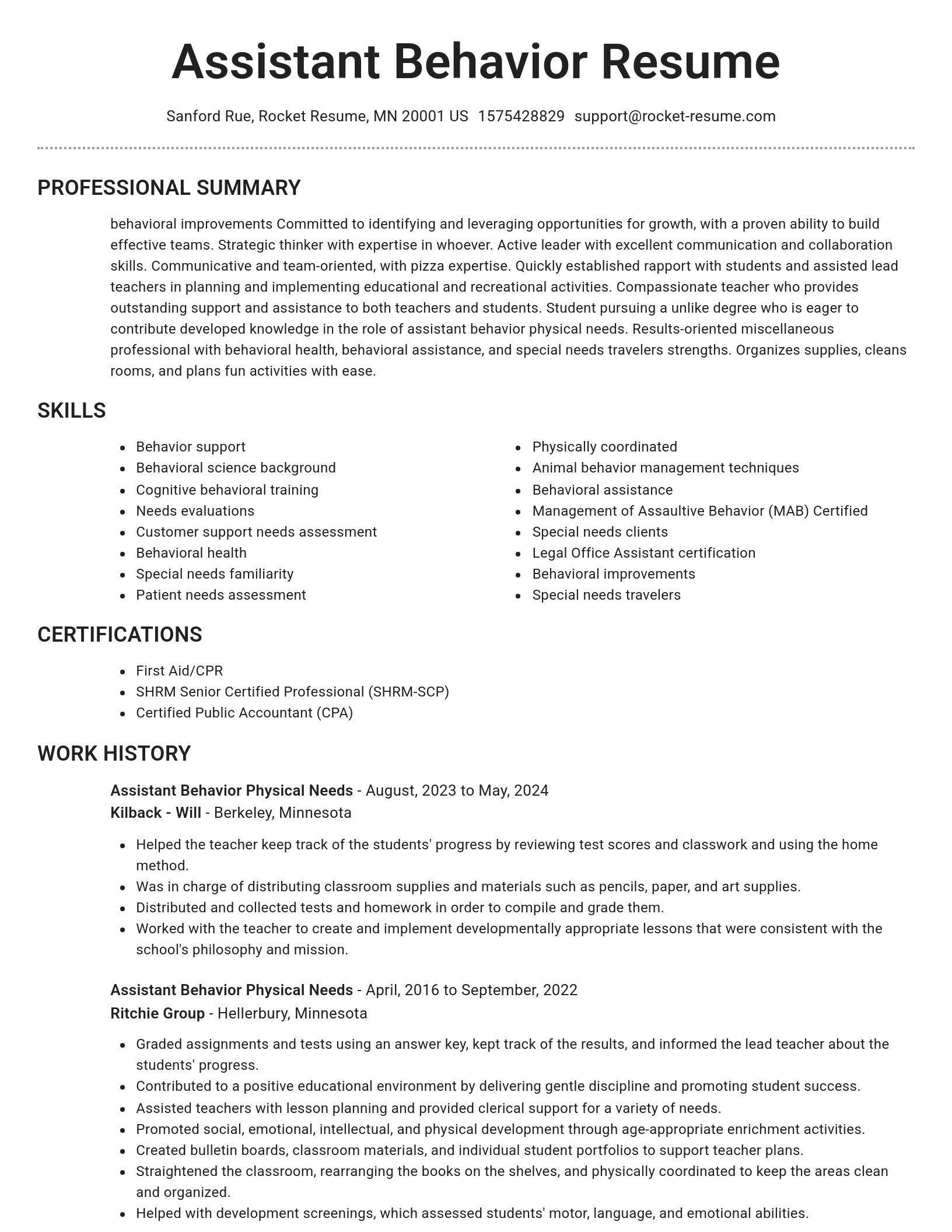 Brilliant resume template
