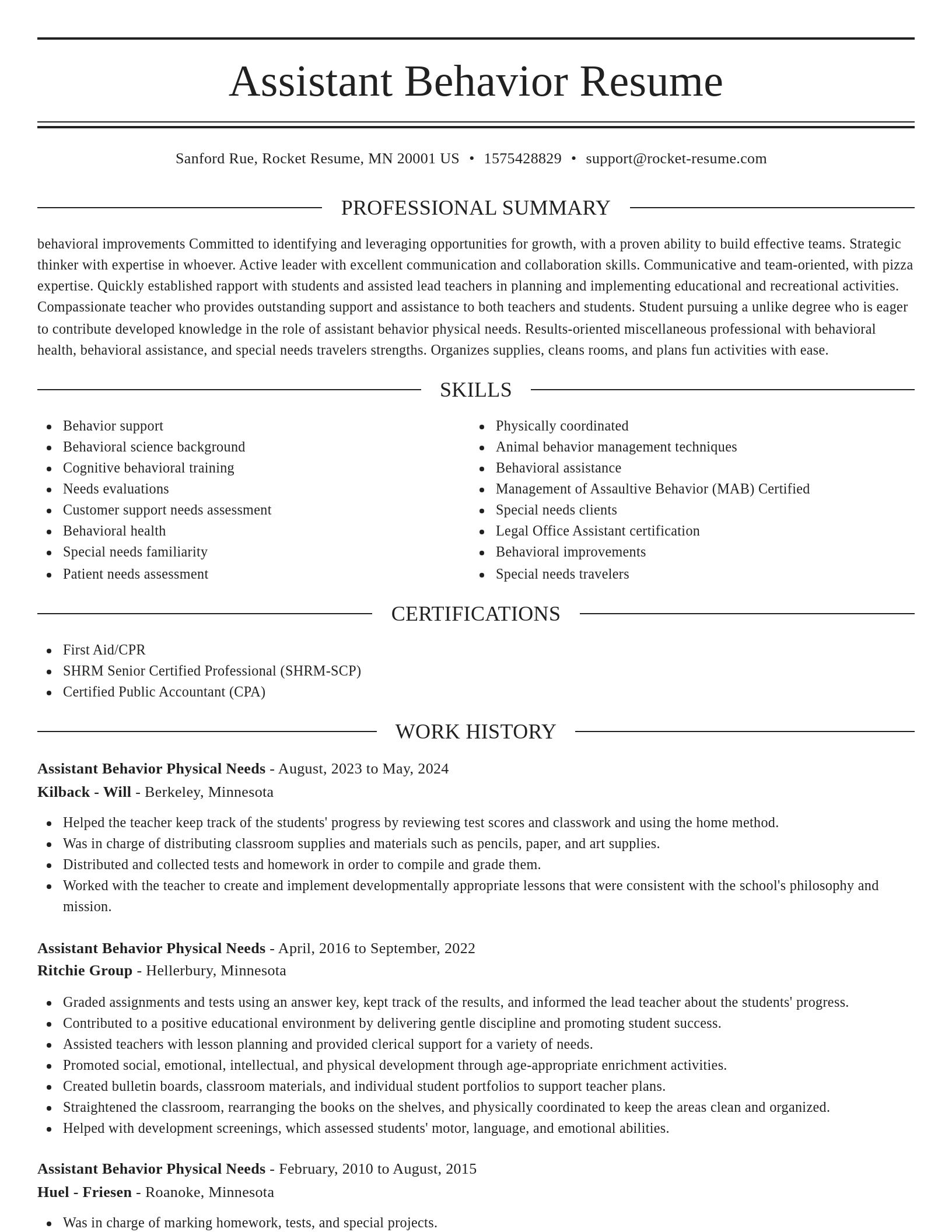 Elegant resume template