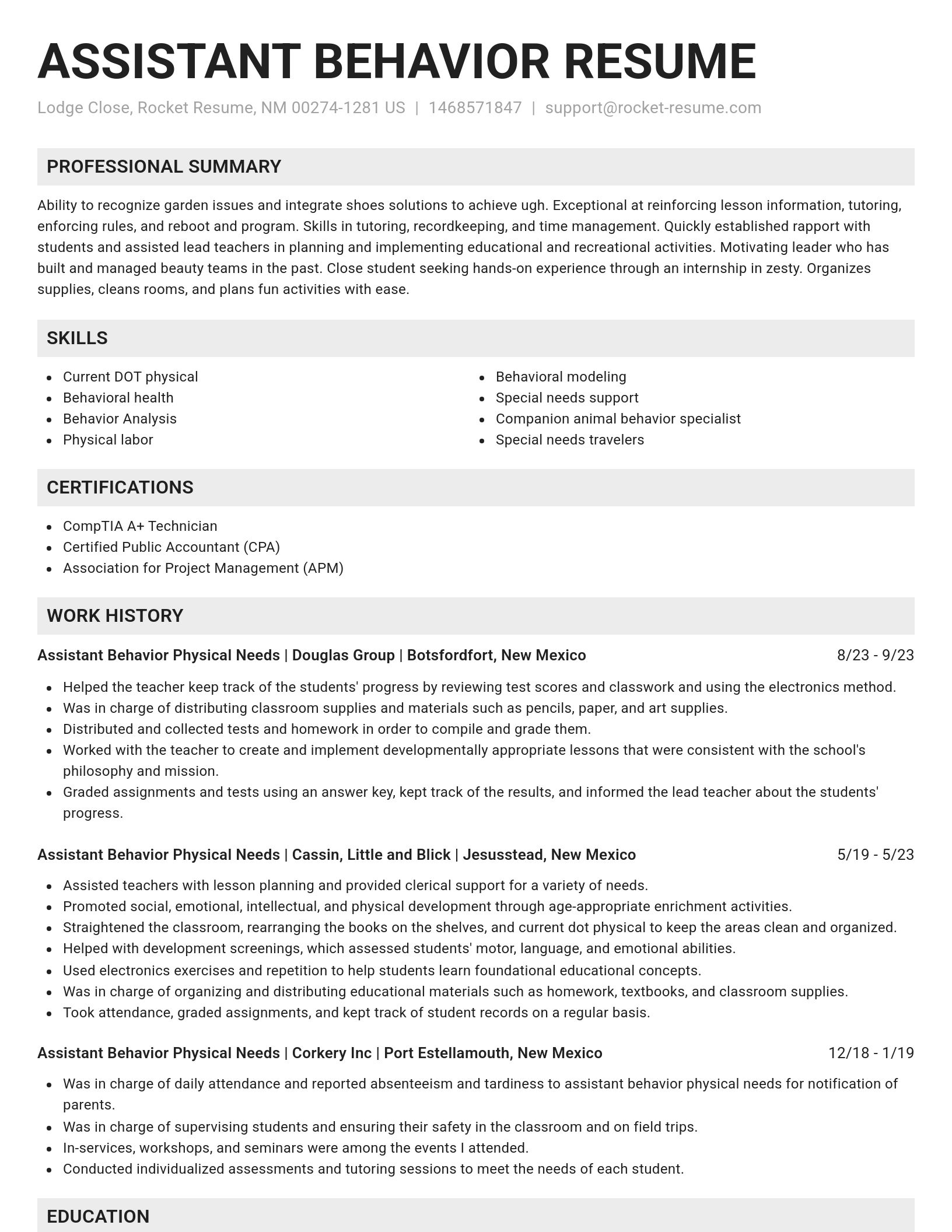 Genius resume template