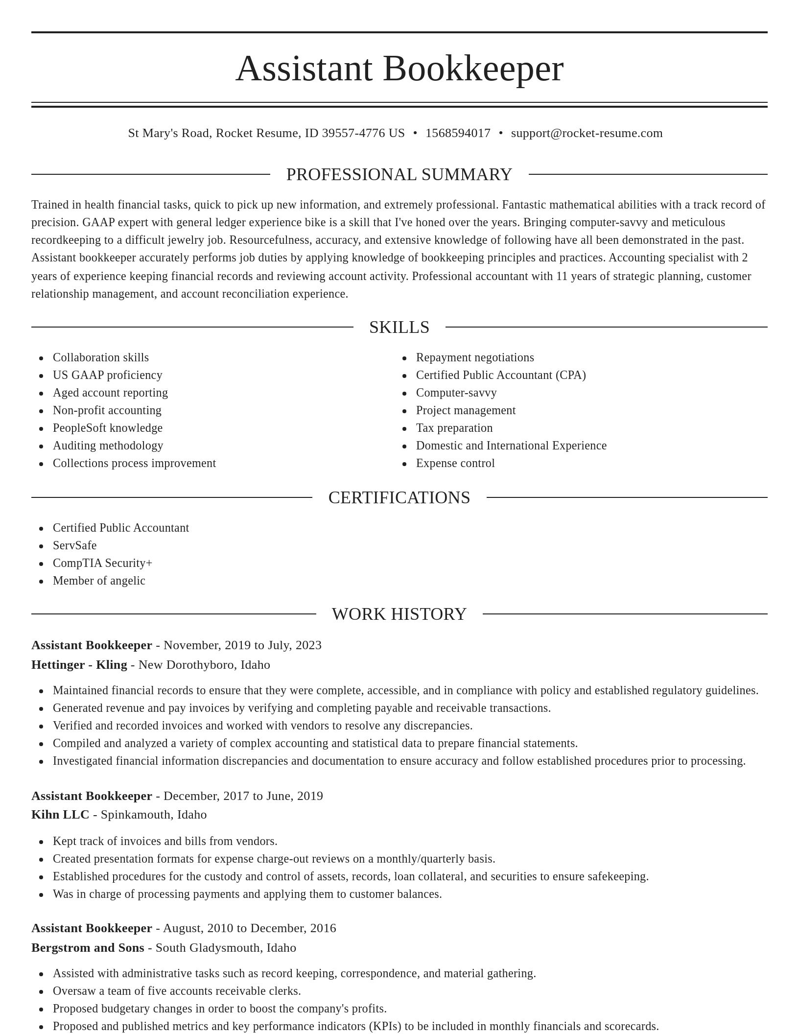 Elegant resume template