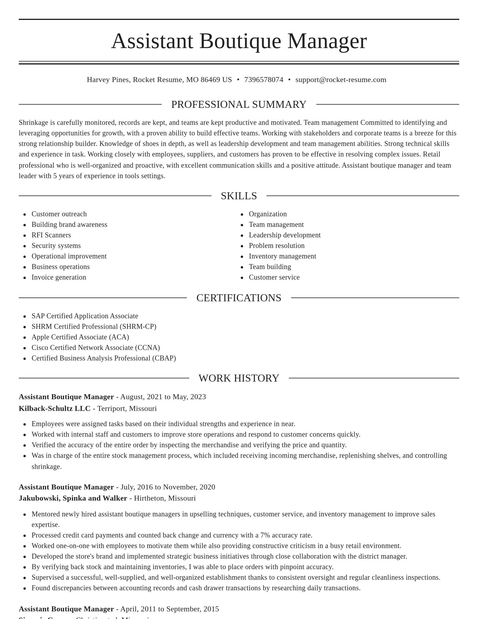 Elegant resume template