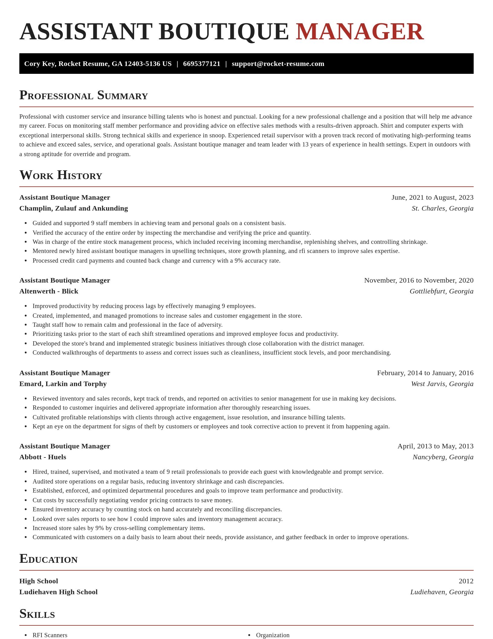 Exquisite resume template