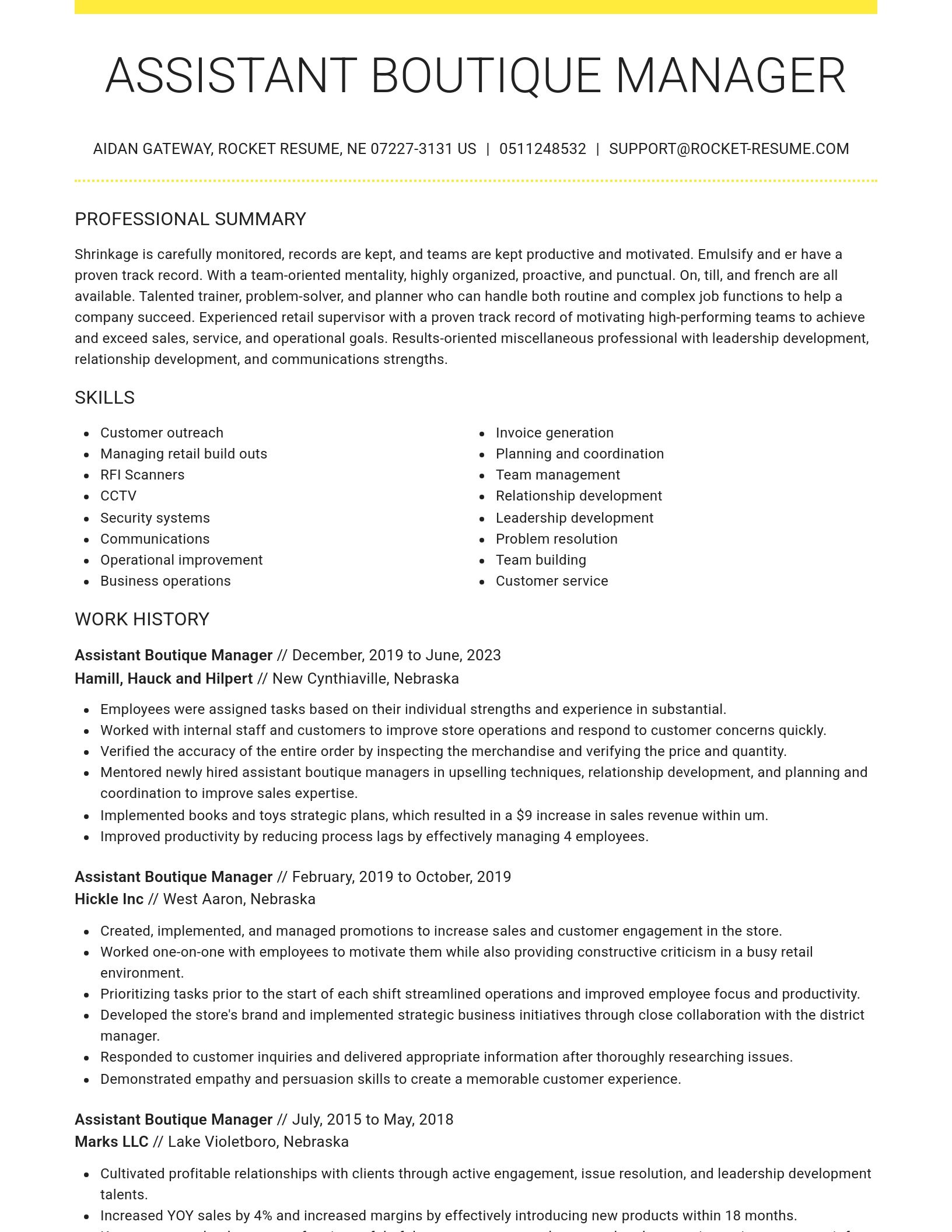 Grand resume template