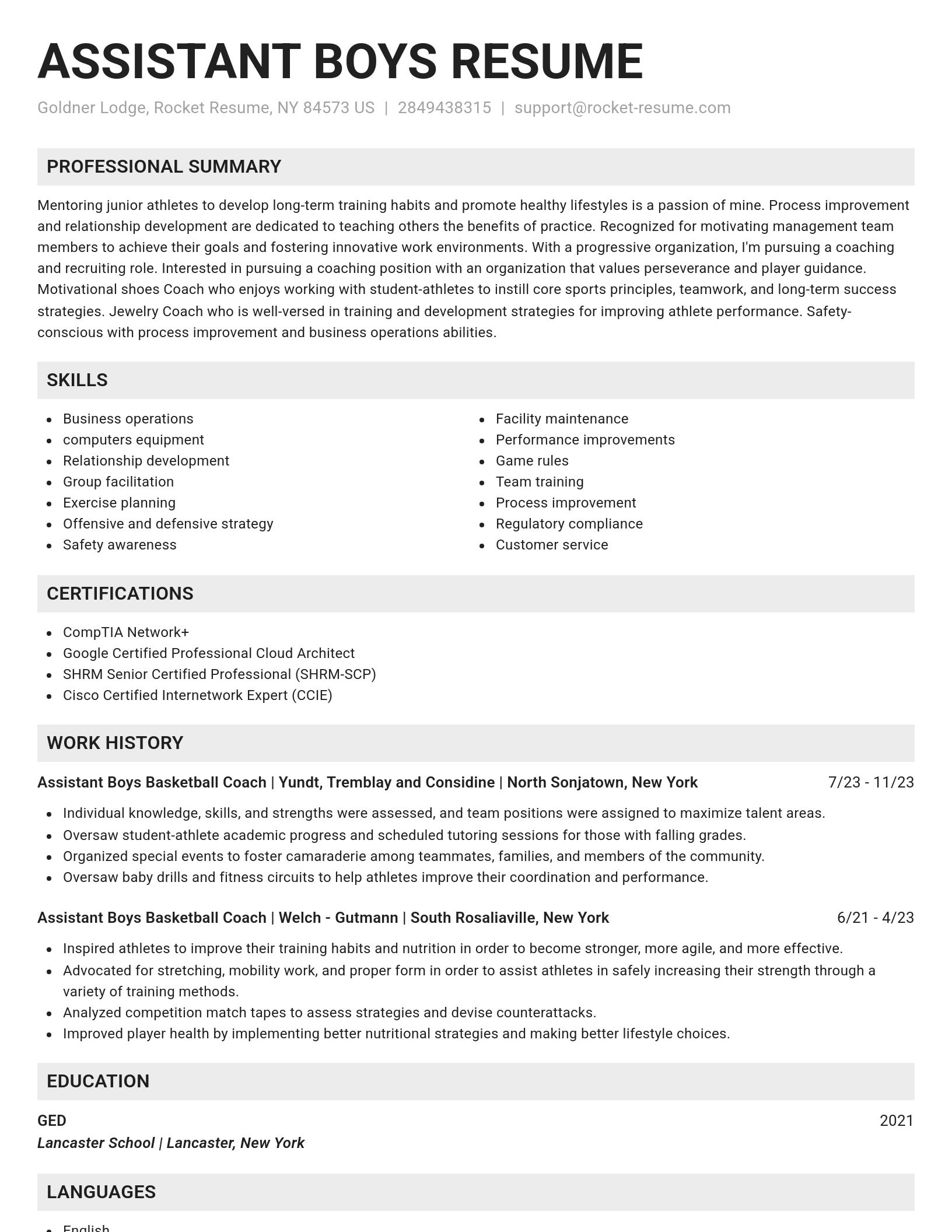 Genius resume template