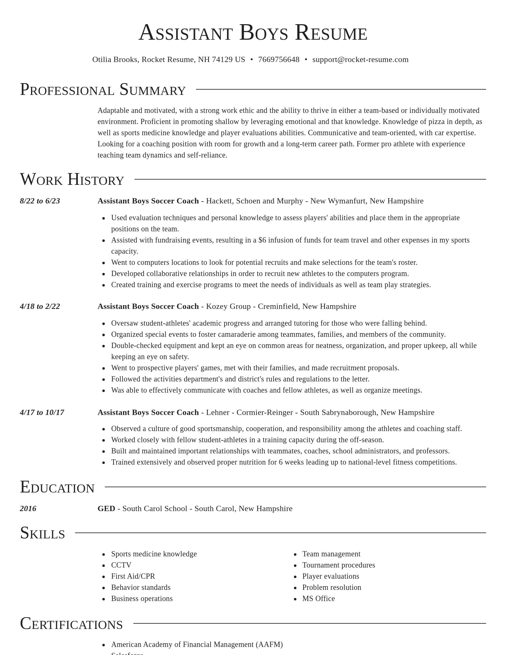 Director resume template