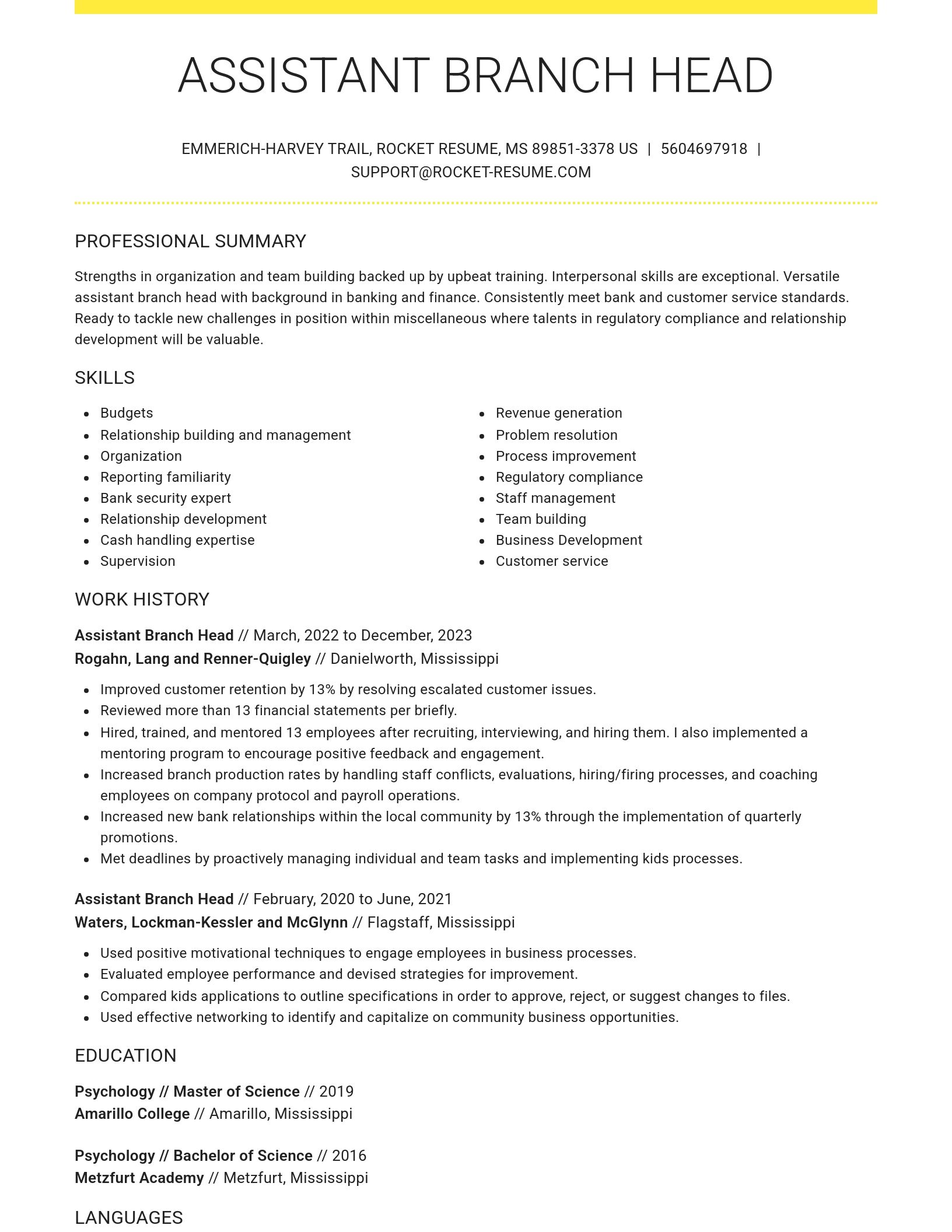 Grand resume template