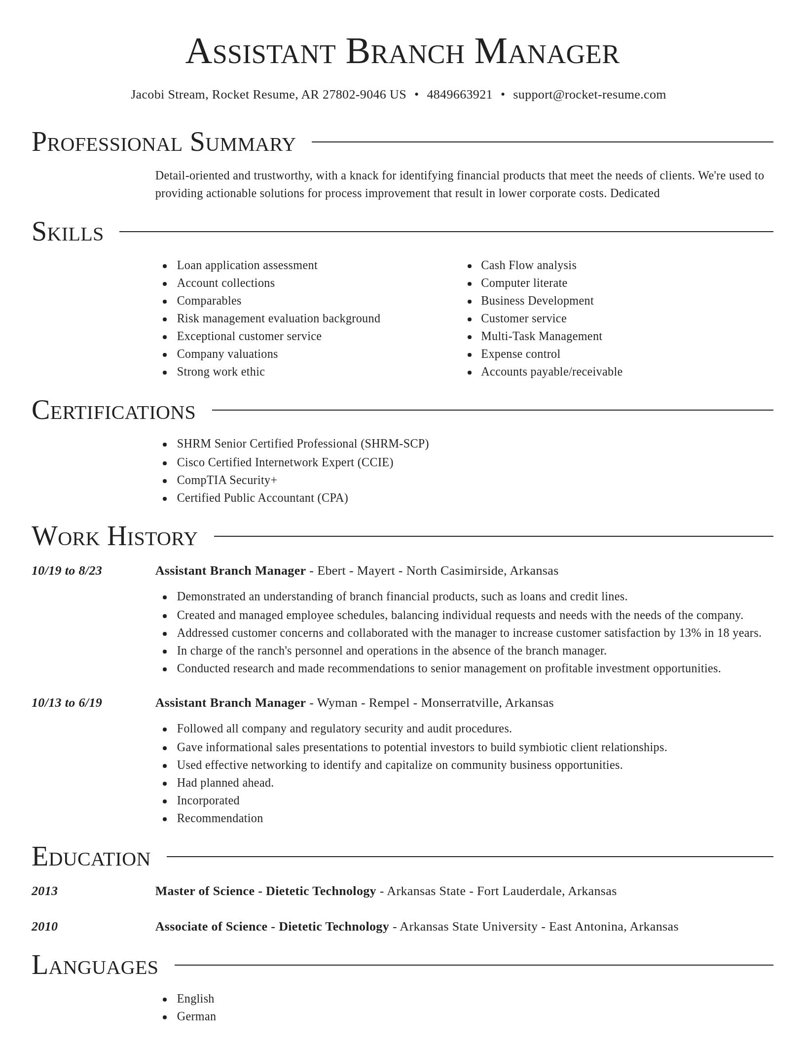 Director resume template