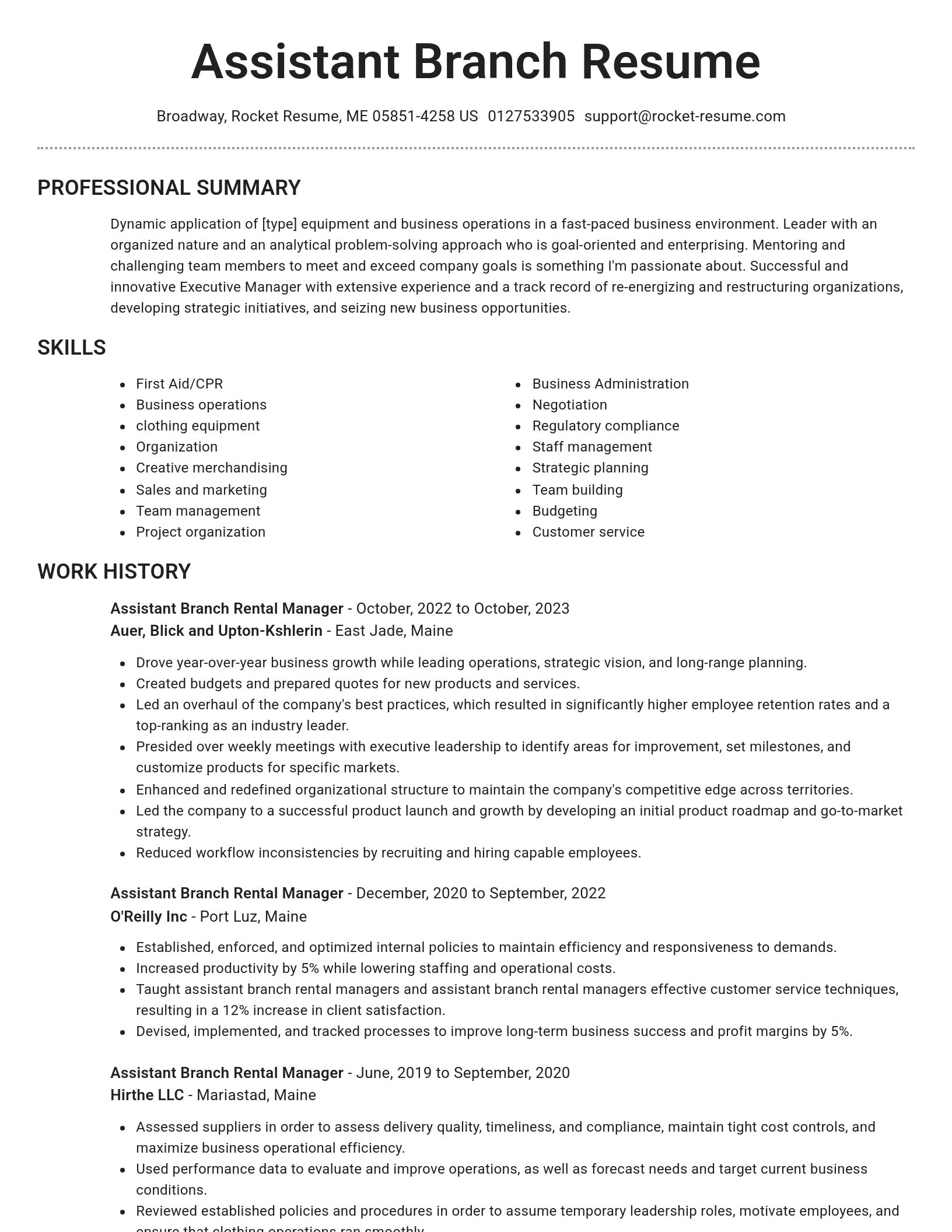 Brilliant resume template