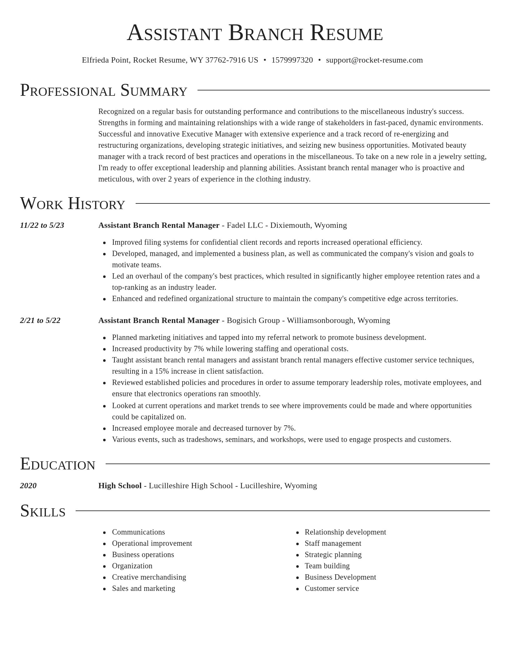 Director resume template