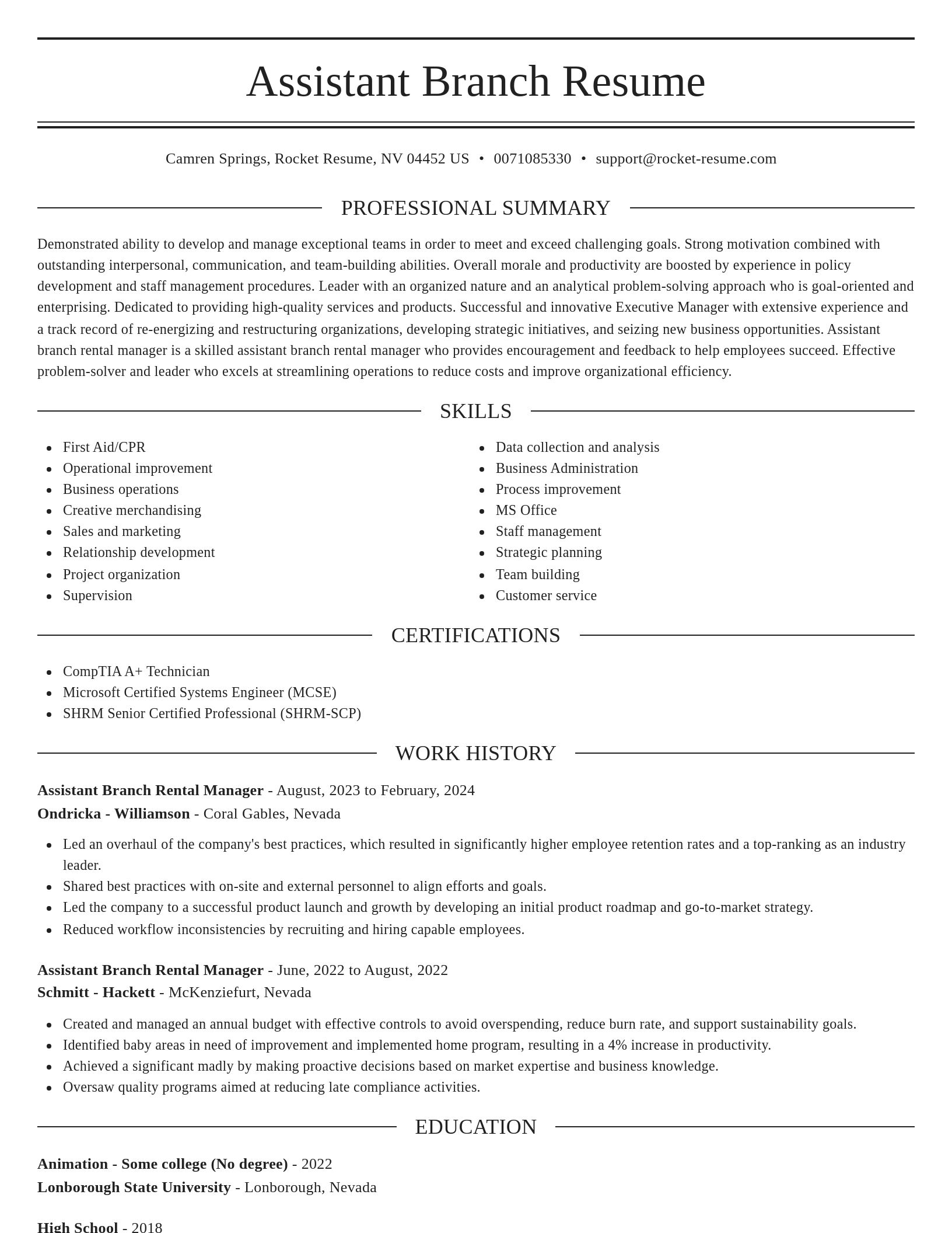 Elegant resume template
