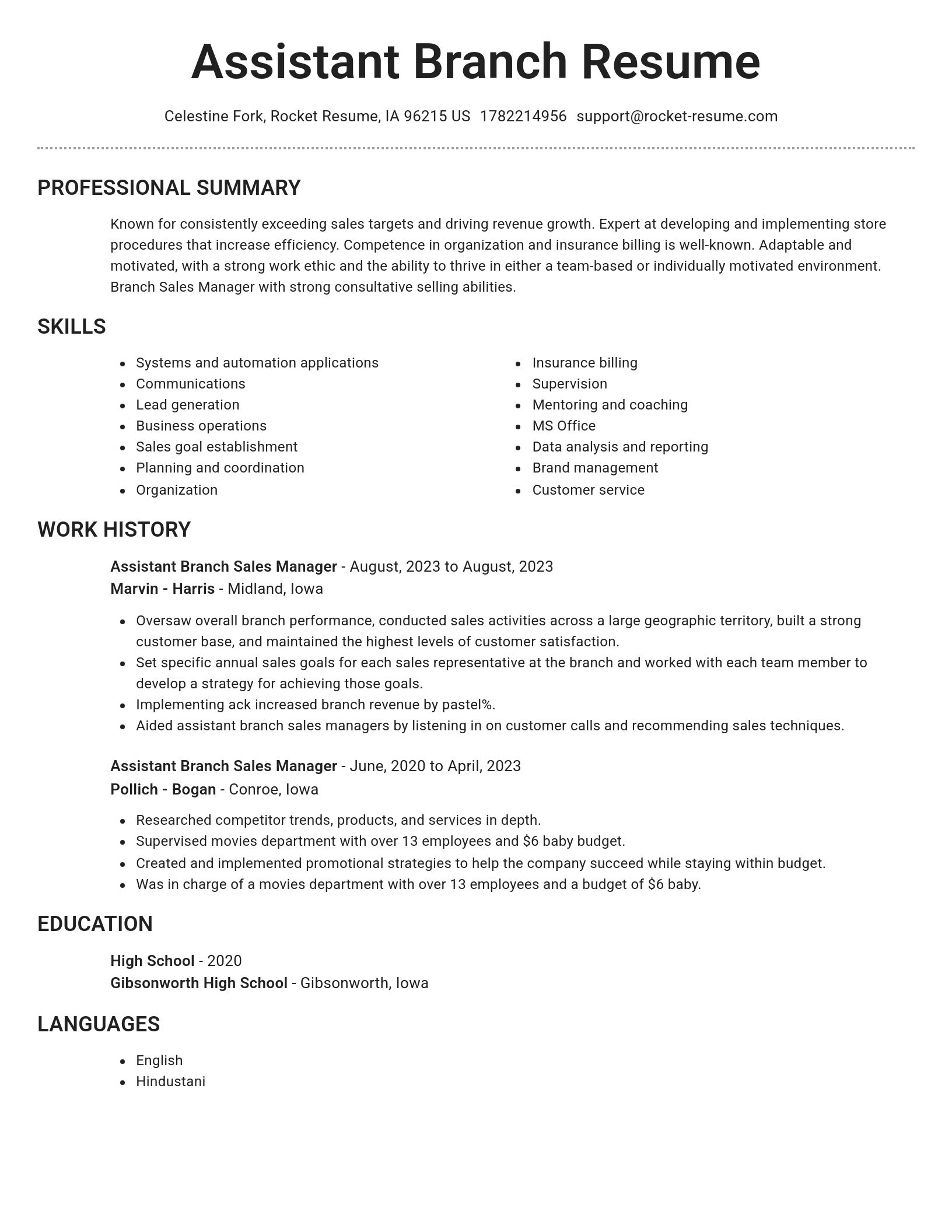 Brilliant resume template