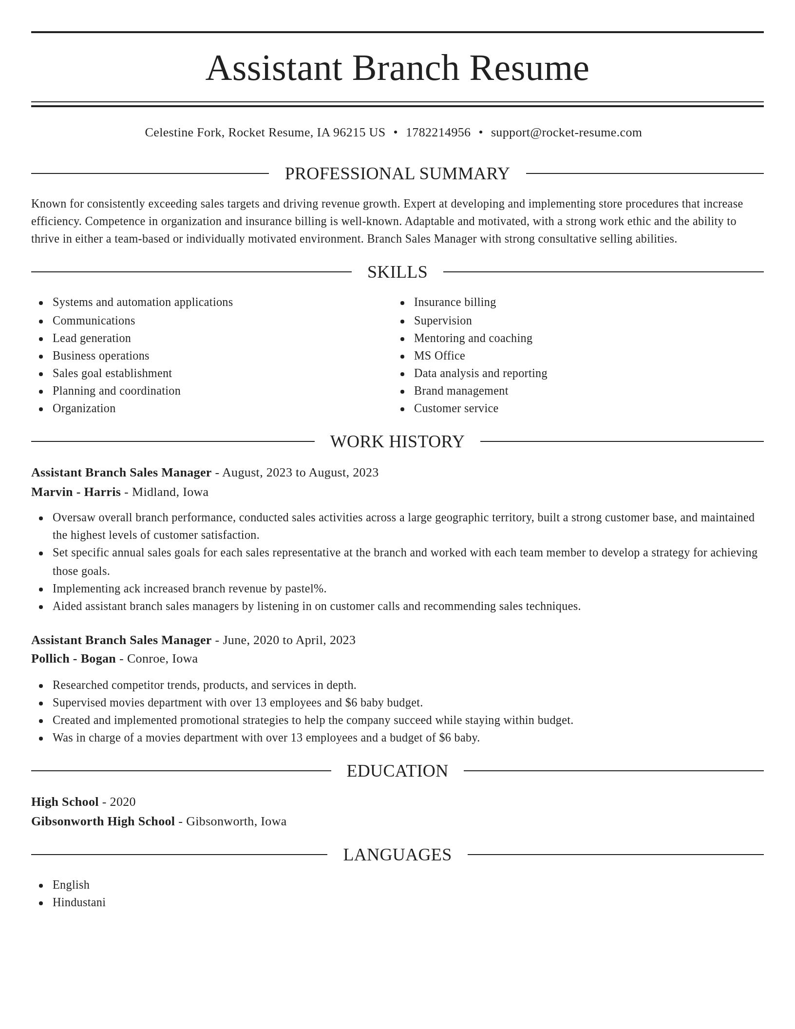 Elegant resume template
