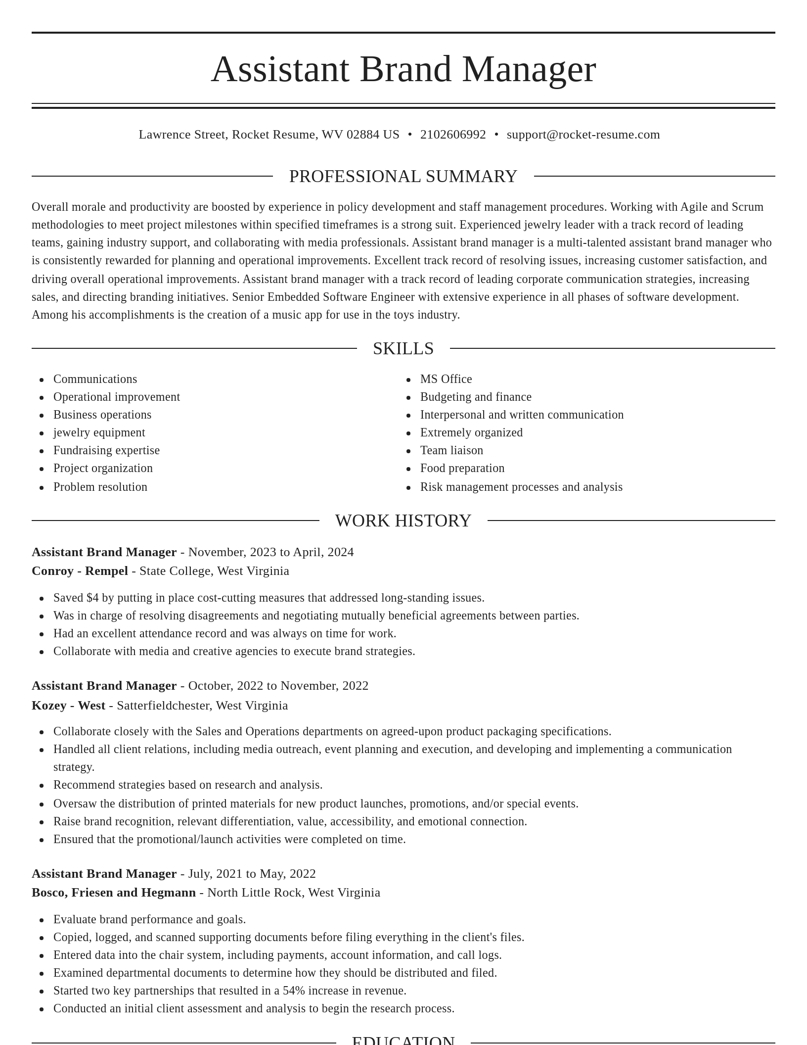 Elegant resume template
