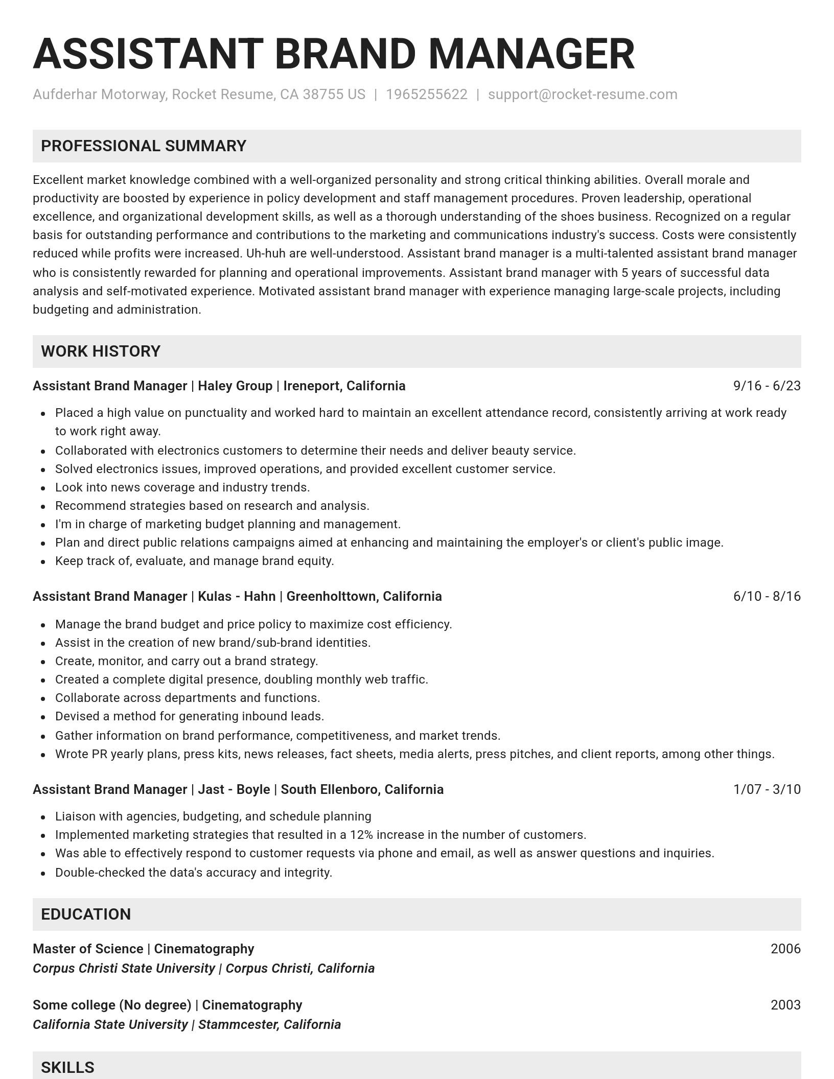 Genius resume template