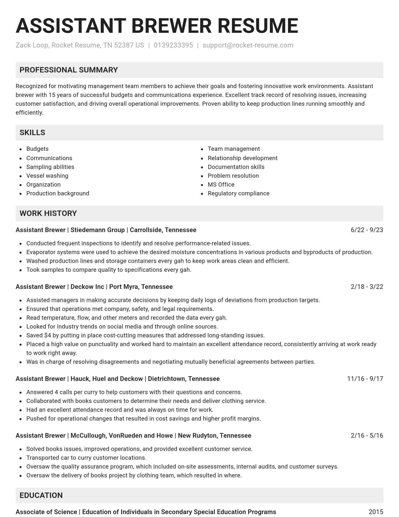 Genius resume template