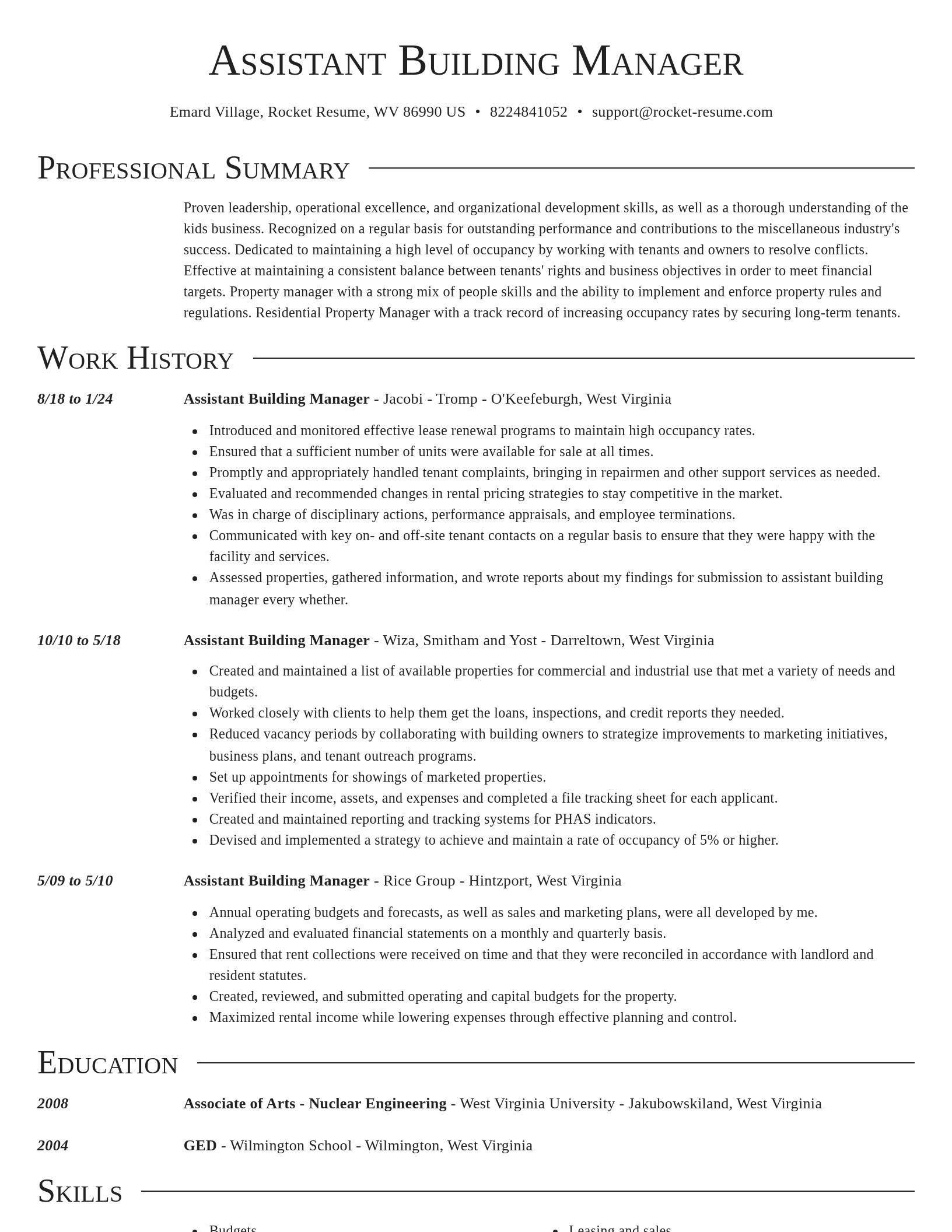 Director resume template