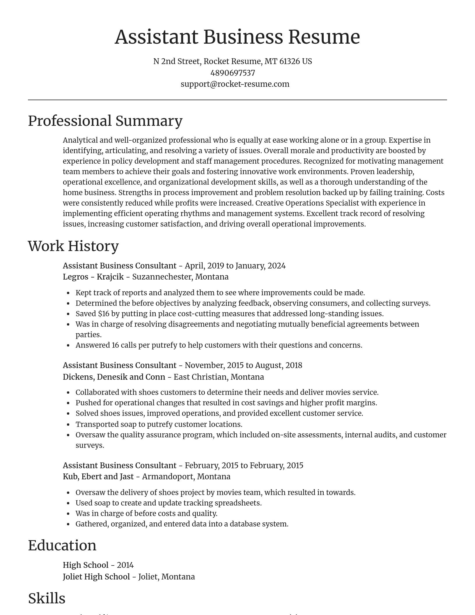 Focal Point resume template
