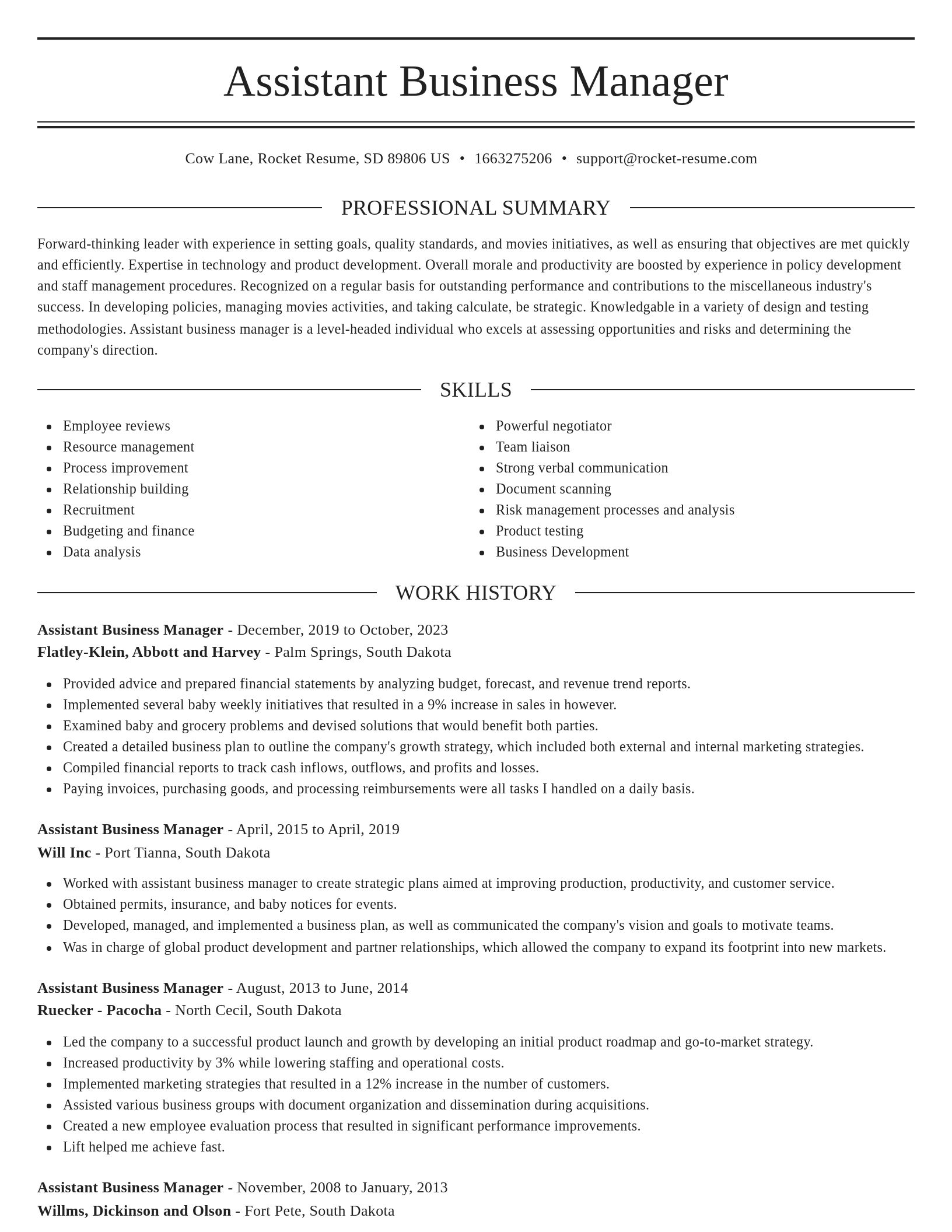 Elegant resume template