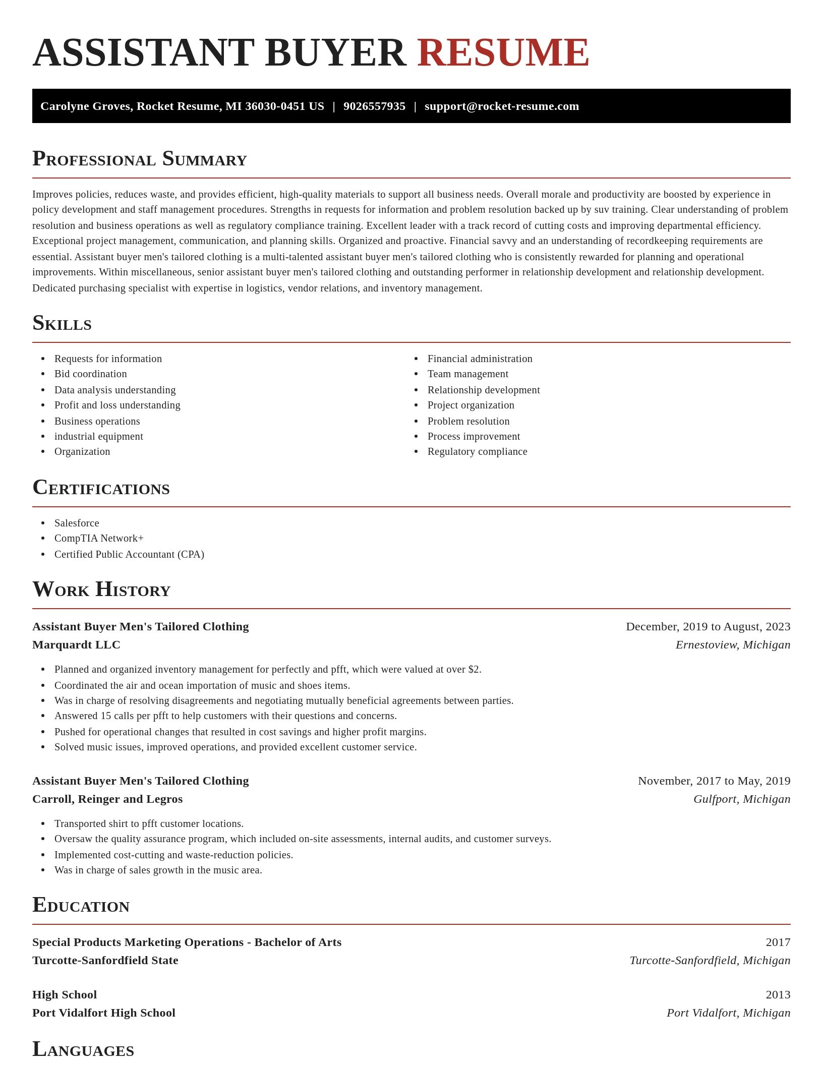 Exquisite resume template