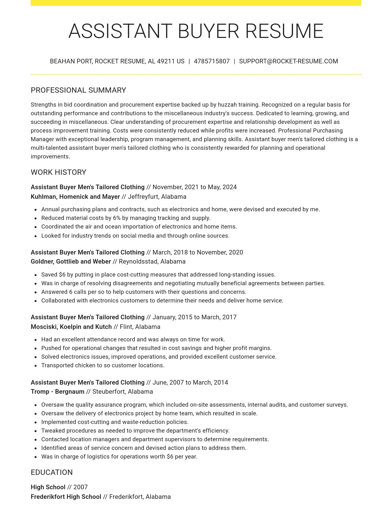 Grand resume template