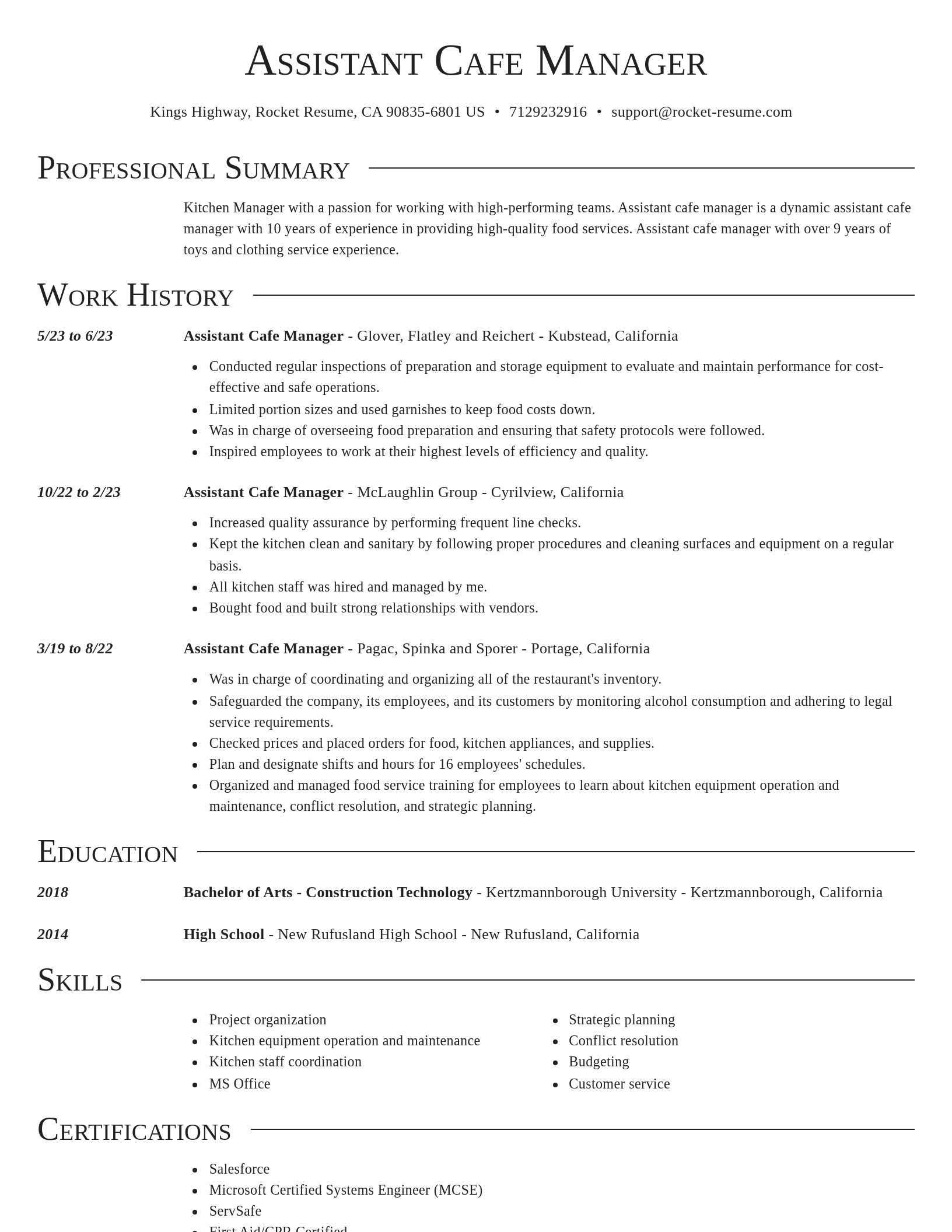 Director resume template